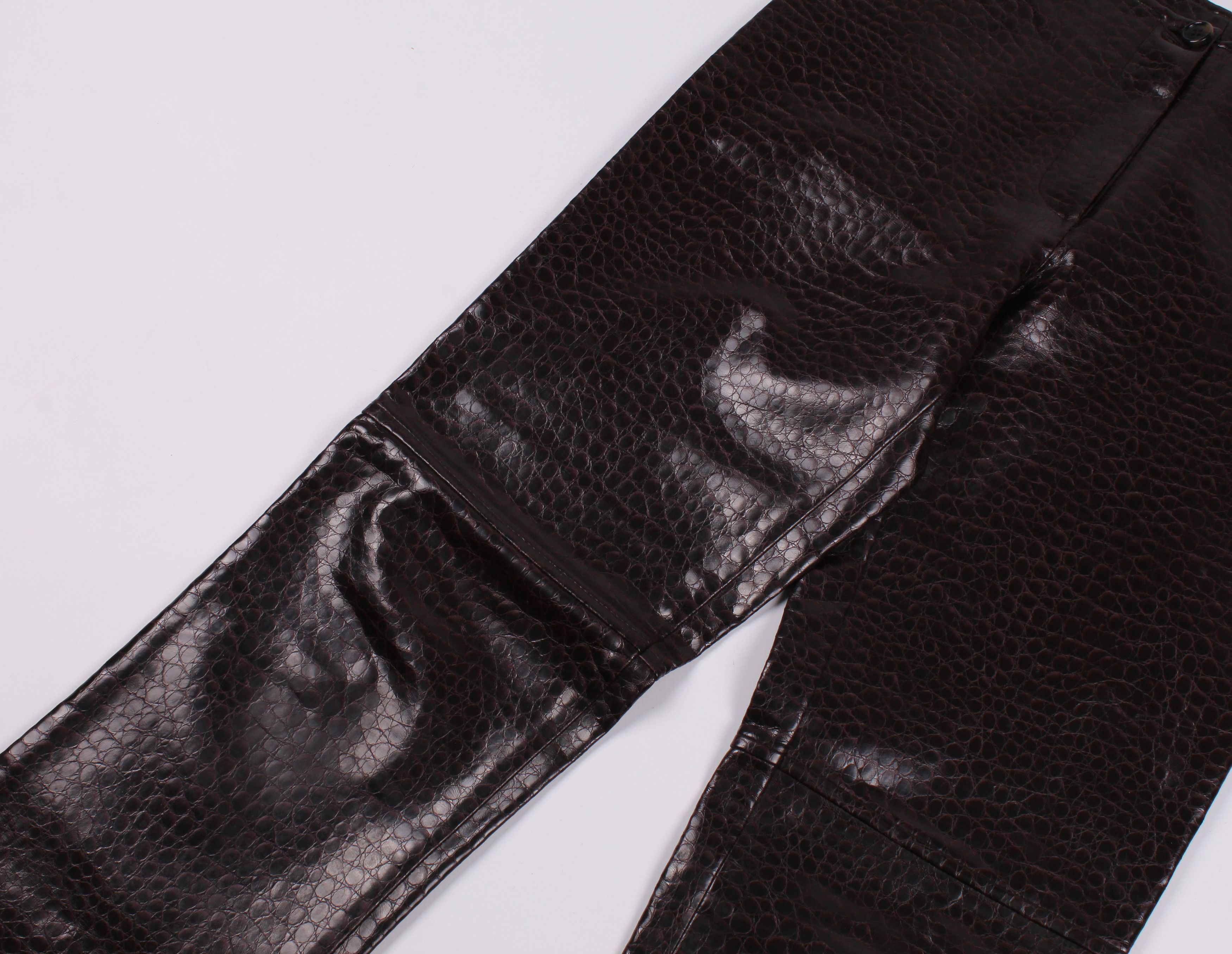 Vintage Vintage Y2K Happy Life Croc Embossed Bootcut Pants Size 26" / US 2 / IT 38 - 3 Thumbnail