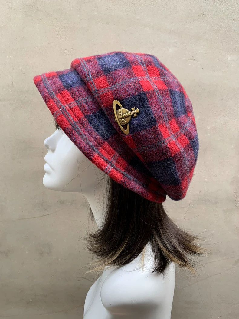 Vivienne Westwood Vivienne Westwood Red and blue checkered cap Size ONE SIZE - 1 Thumbnail