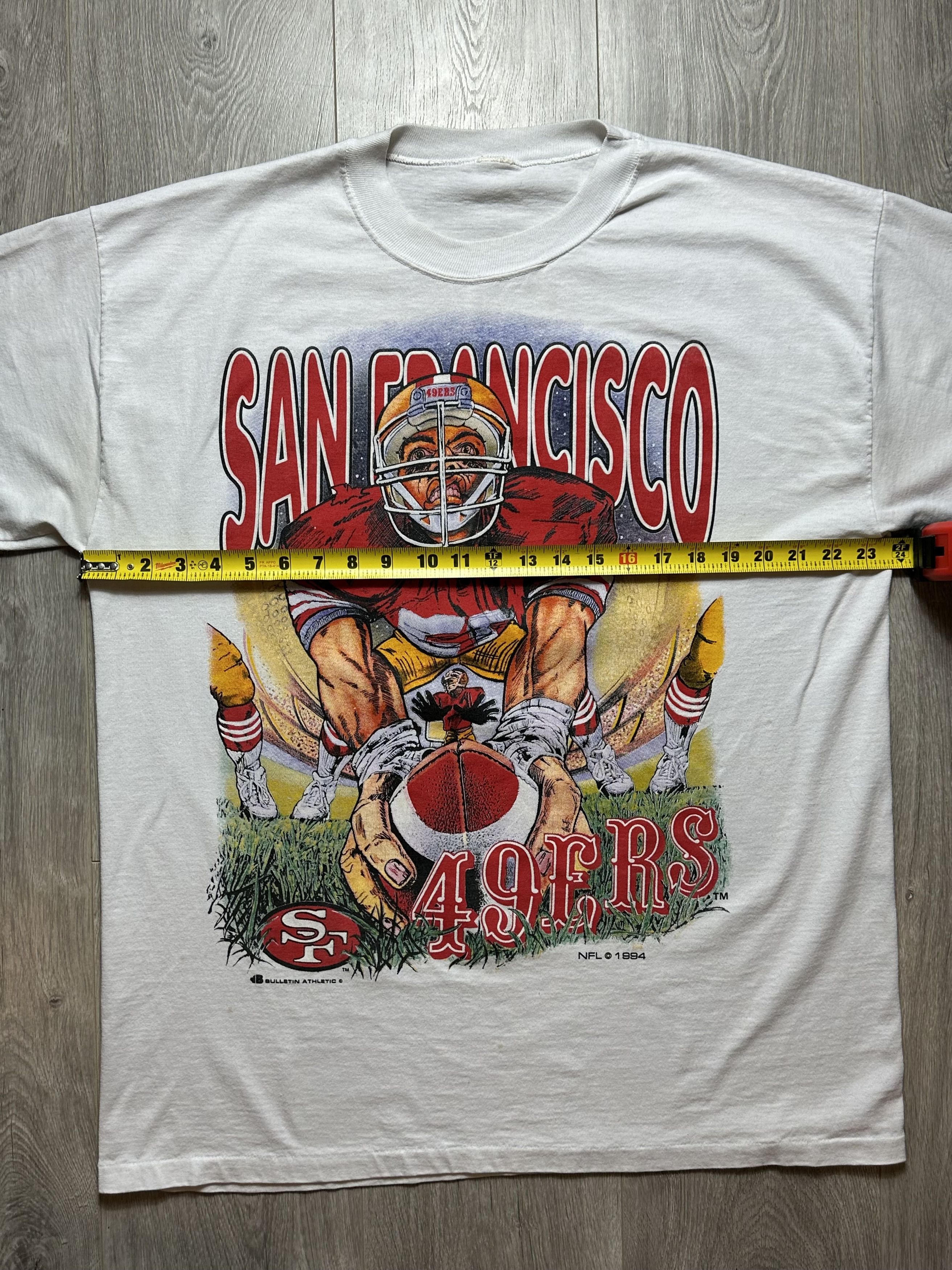 NFL × Vintage Vintage 1994 San Fransisco 49ers Bulletin Athletic AOP tee Size US XL / EU 56 / 4 - 9 Thumbnail