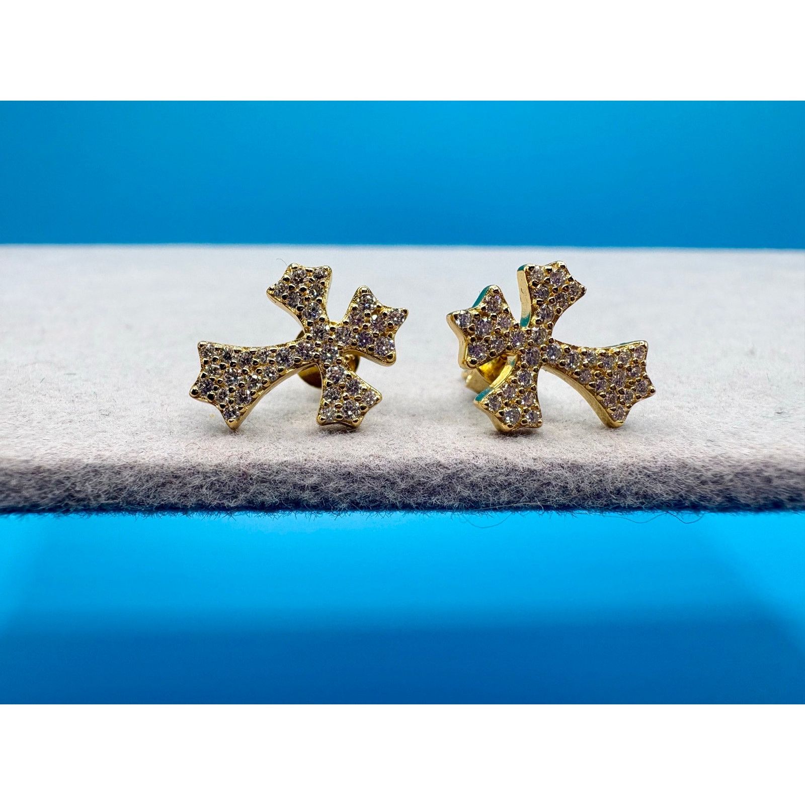 Jewelry NEW Chrome Hearts Style 1CTW Moissanite Stud Earrings Size ONE SIZE - 8 Thumbnail