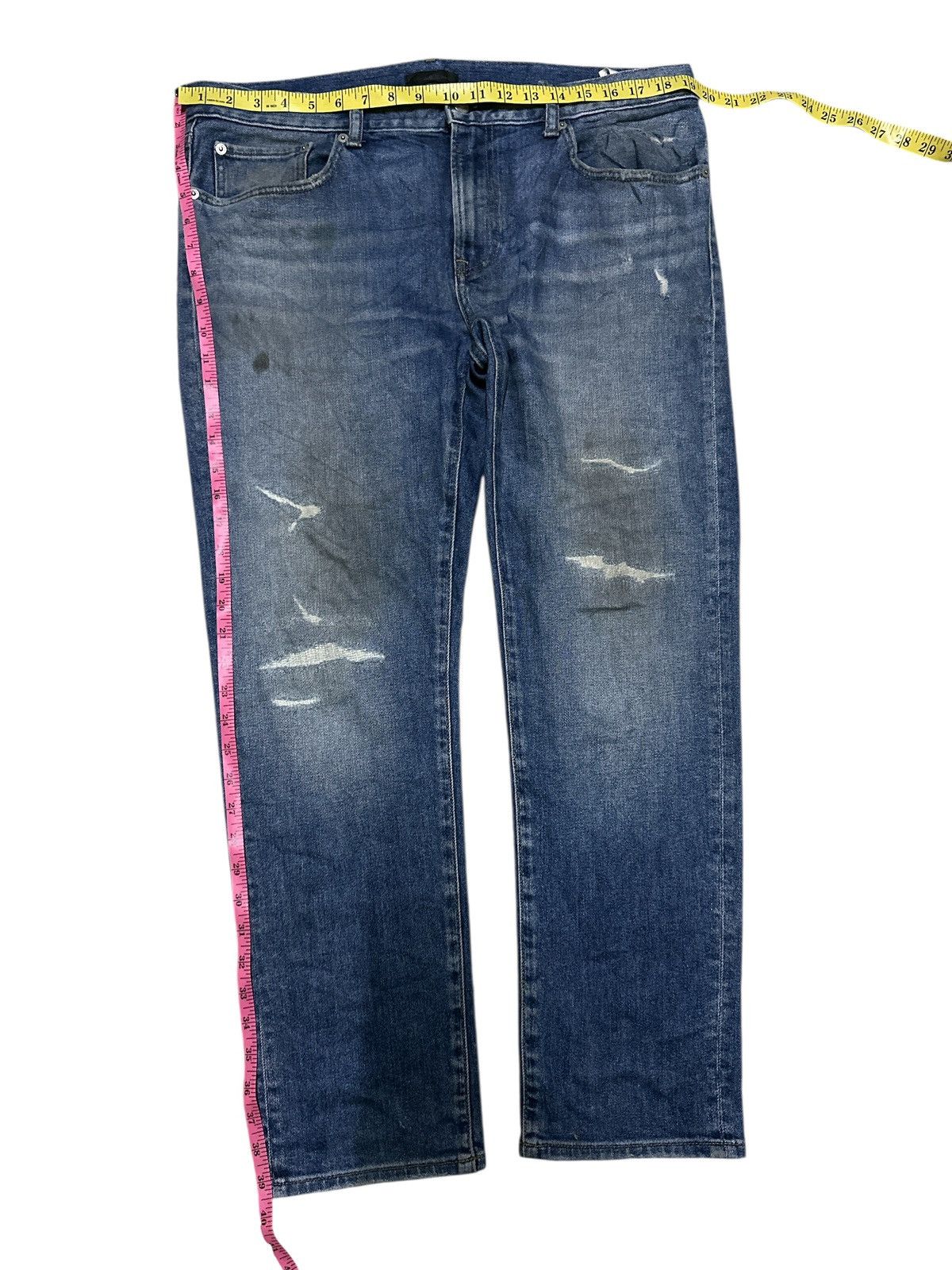 Japanese Brand Uniqlo Distress Light Washed🎌💥 Size US 38 / EU 54 - 4 Thumbnail