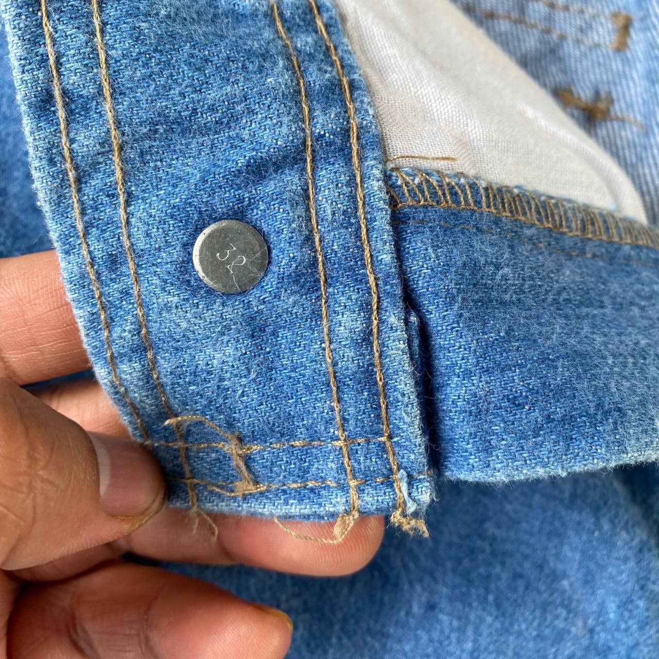 Levi's Vintage Clothing RARE 70S LEVIS 648 FLARE DENIM ORANGE TAG ZIP TALON Size US 29 - 14 Thumbnail