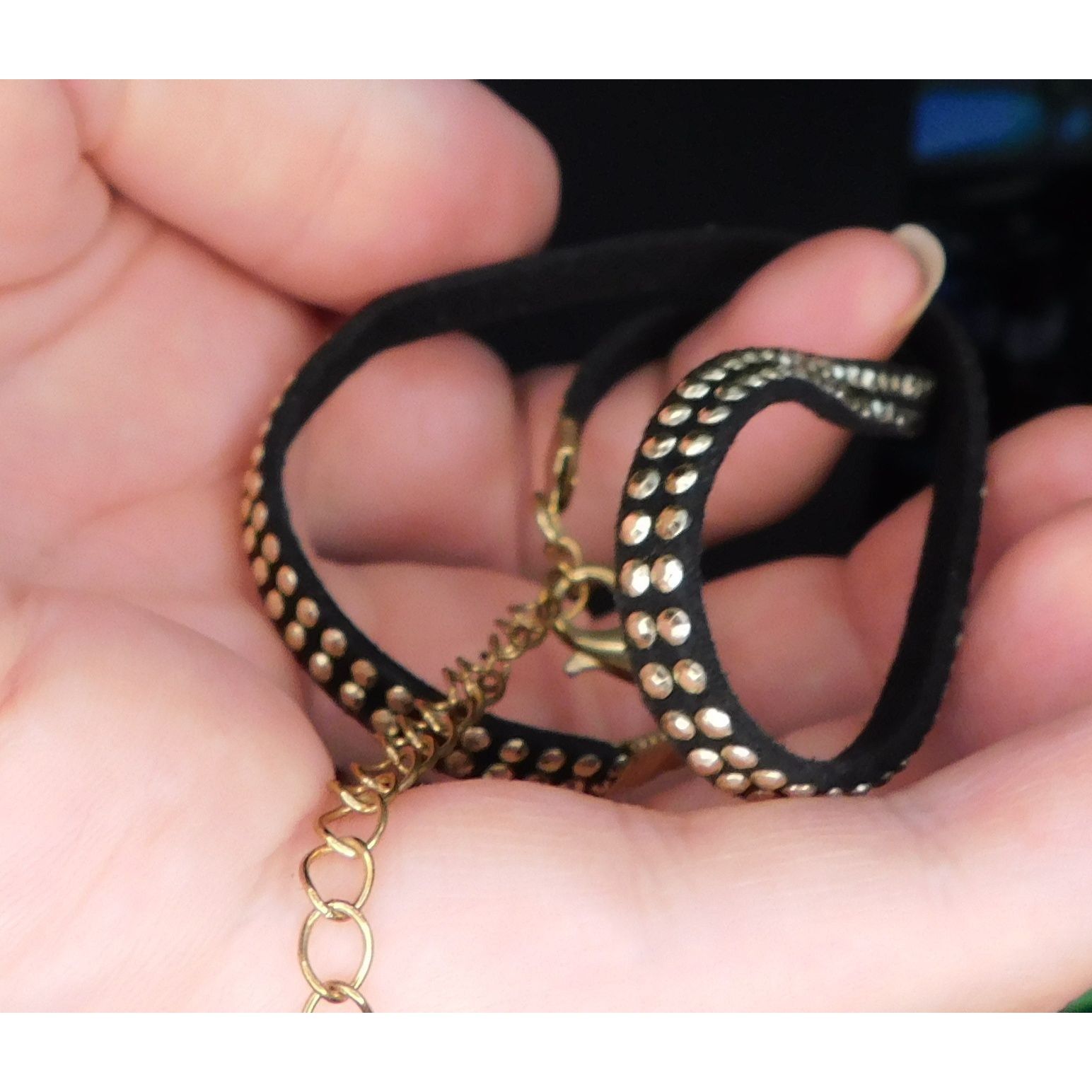 Other Simple Gothic Black Rhinestone Choker Necklace Size ONE SIZE - 2 Thumbnail