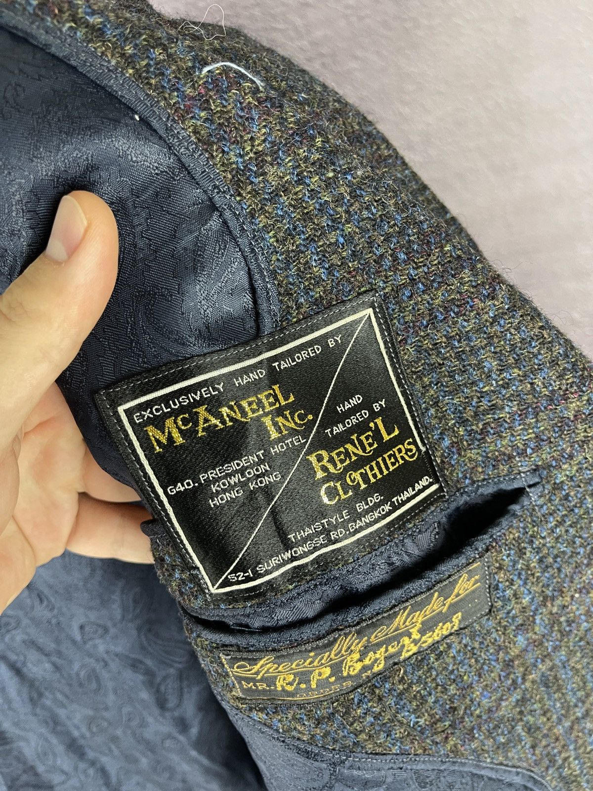 Harris Tweed Harris Tweed vintage 1971 checkered blazer paisley lining Size 44R - 15 Thumbnail
