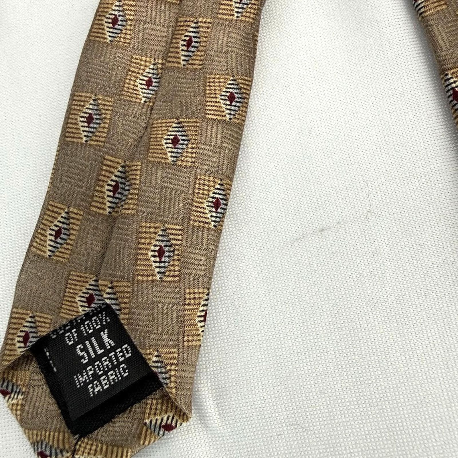 Bill Blass NEO Bill Blass RED LABEL Geometric Silk Vintage Tie Size ONE SIZE - 3 Thumbnail