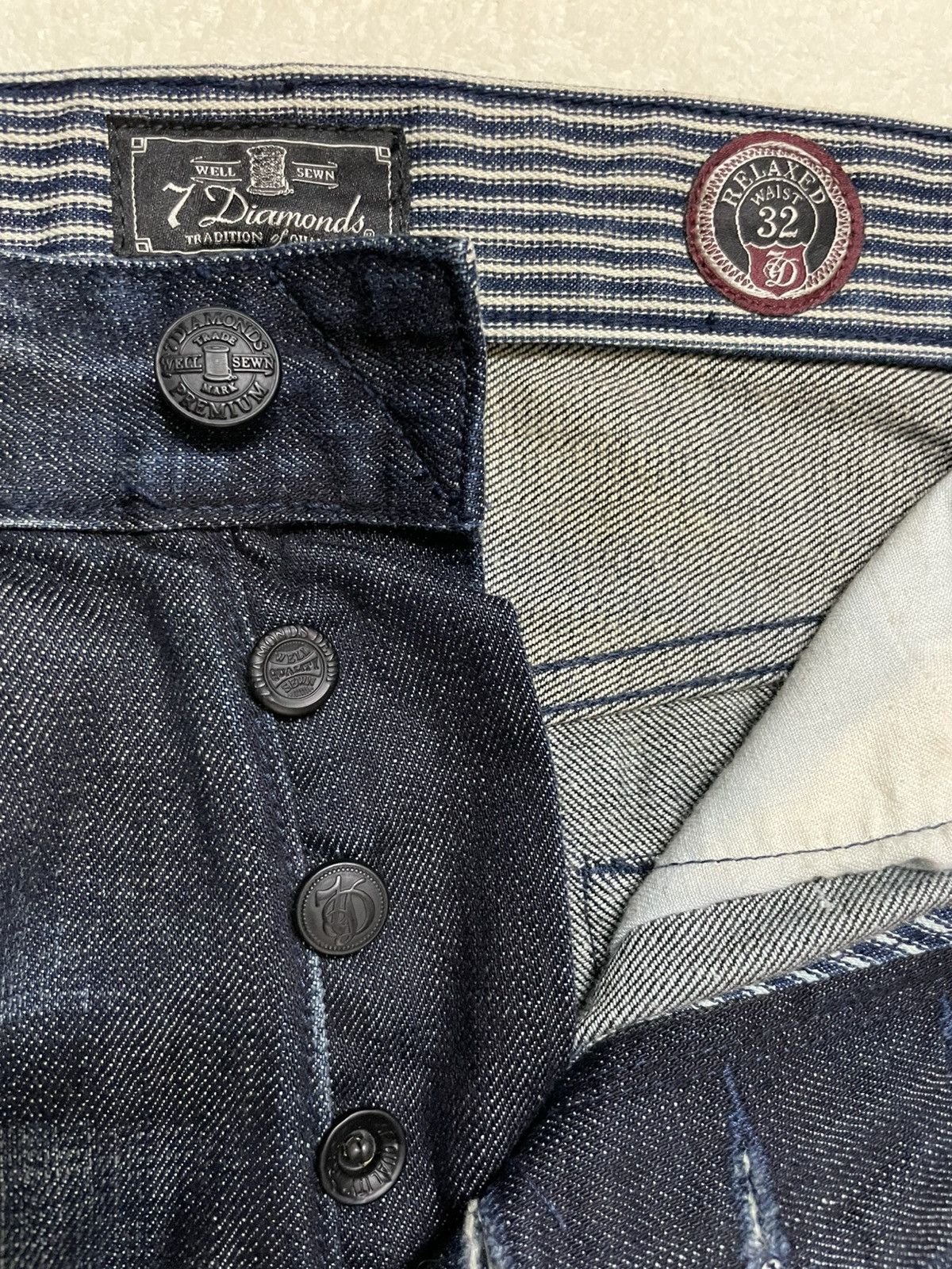 7Diamonds Vintage 7 Diamonds Mudwash Dark Jeans Size US 32 / EU 48 - 6 Thumbnail