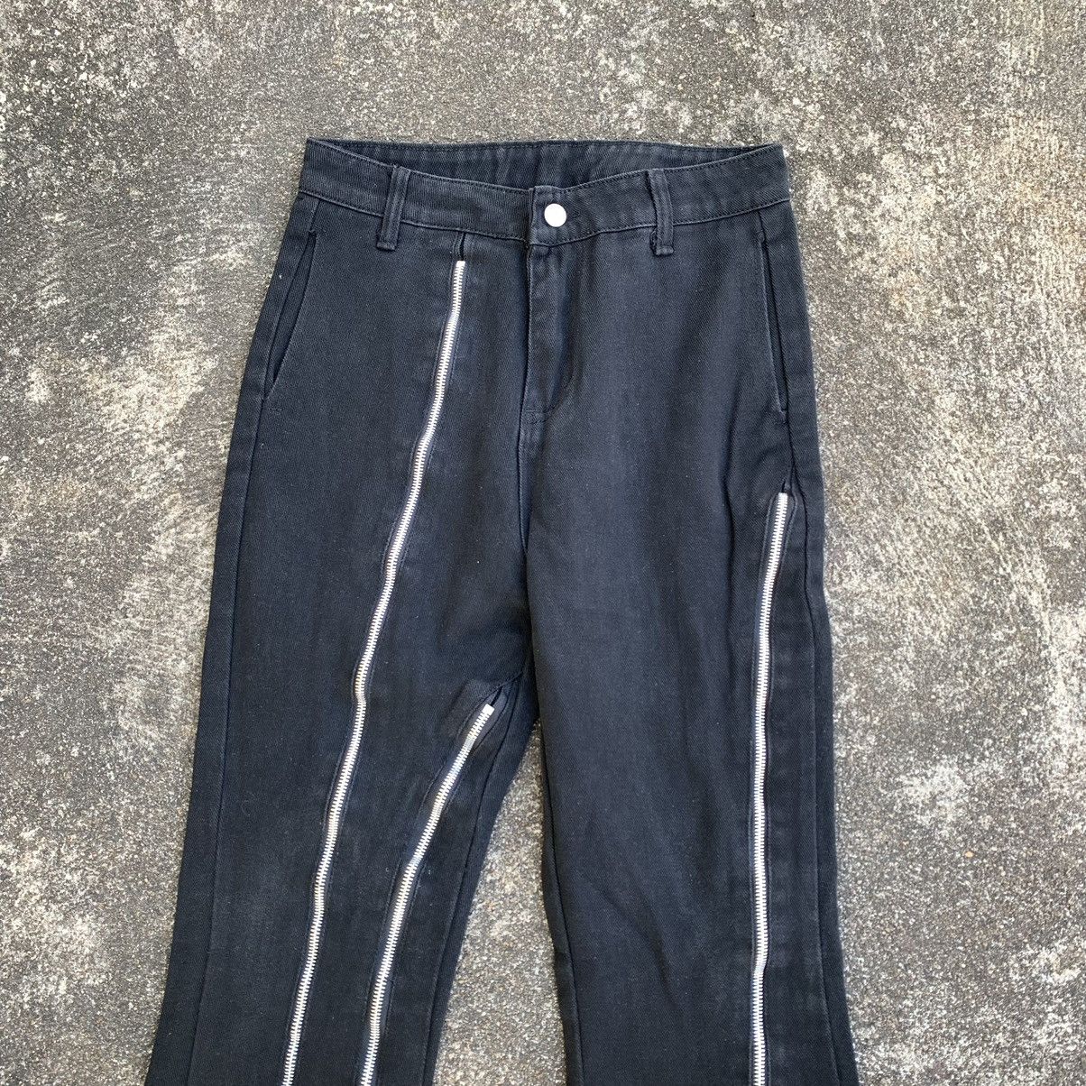 Japanese Brand MULTIZIPPER FLARE DENIM PANTS RICK OWENS STYLE Size US 30 / EU 46 - 3 Thumbnail