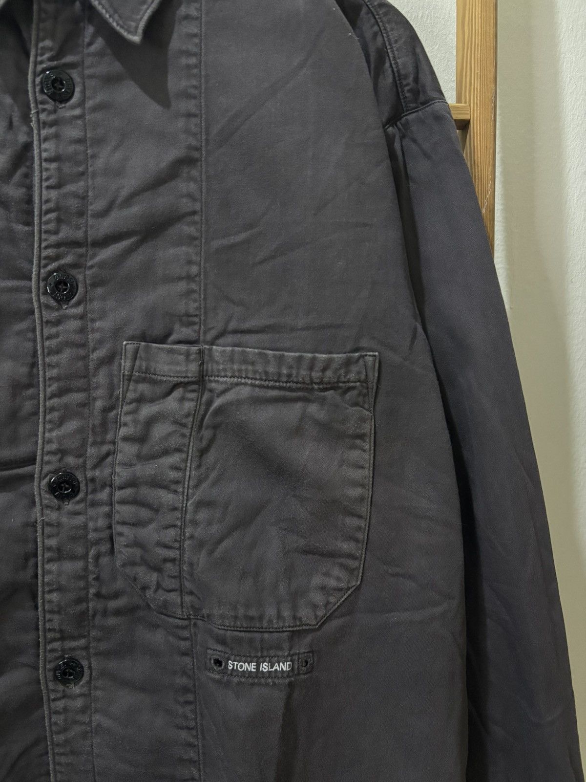 Stone Island Stone Island long-sleeved overshirt Off Black Size US XL / EU 56 / 4 - 2 Thumbnail