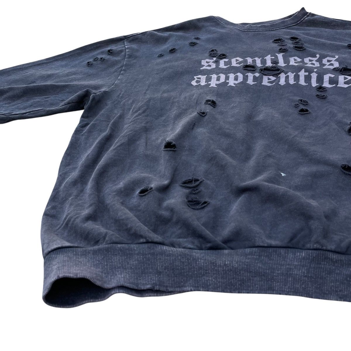 Number (N)ine 🇯🇵 HALHAM SCENTLESS APPRENTICE NIRVANA DESTROYED TSHIRT Size US XL / EU 56 / 4 - 8 Thumbnail