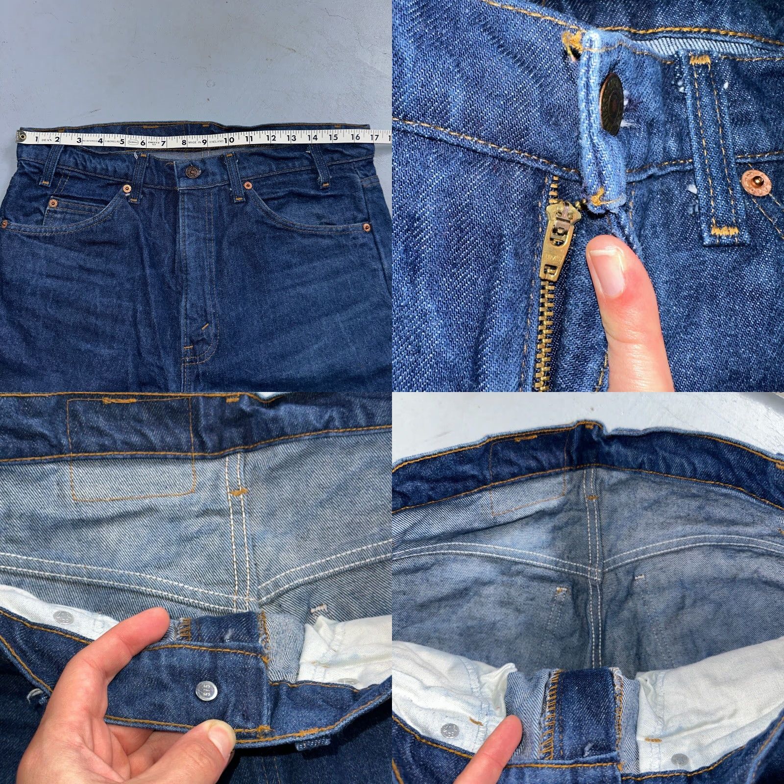 Levi's VINTAGE Levi's Jeans 501 Straight Fit Men's Dark Wash 80s 36x34 USA Size US 36 / EU 52 - 8 Thumbnail