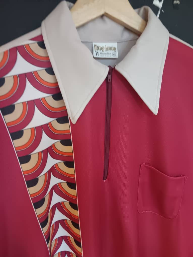 Other VINTAGE 70S KING LOUIE BOWLING POLO SHIRT ROCKABILLY Size US L / EU 52-54 / 3 - 2 Thumbnail