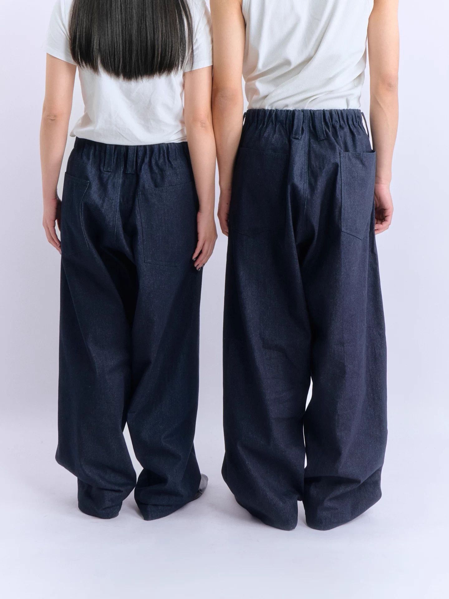 Other YUKIO SATO Navy Denim Wide Leg Sato Pants Size US 30 / EU 46 - 7 Thumbnail