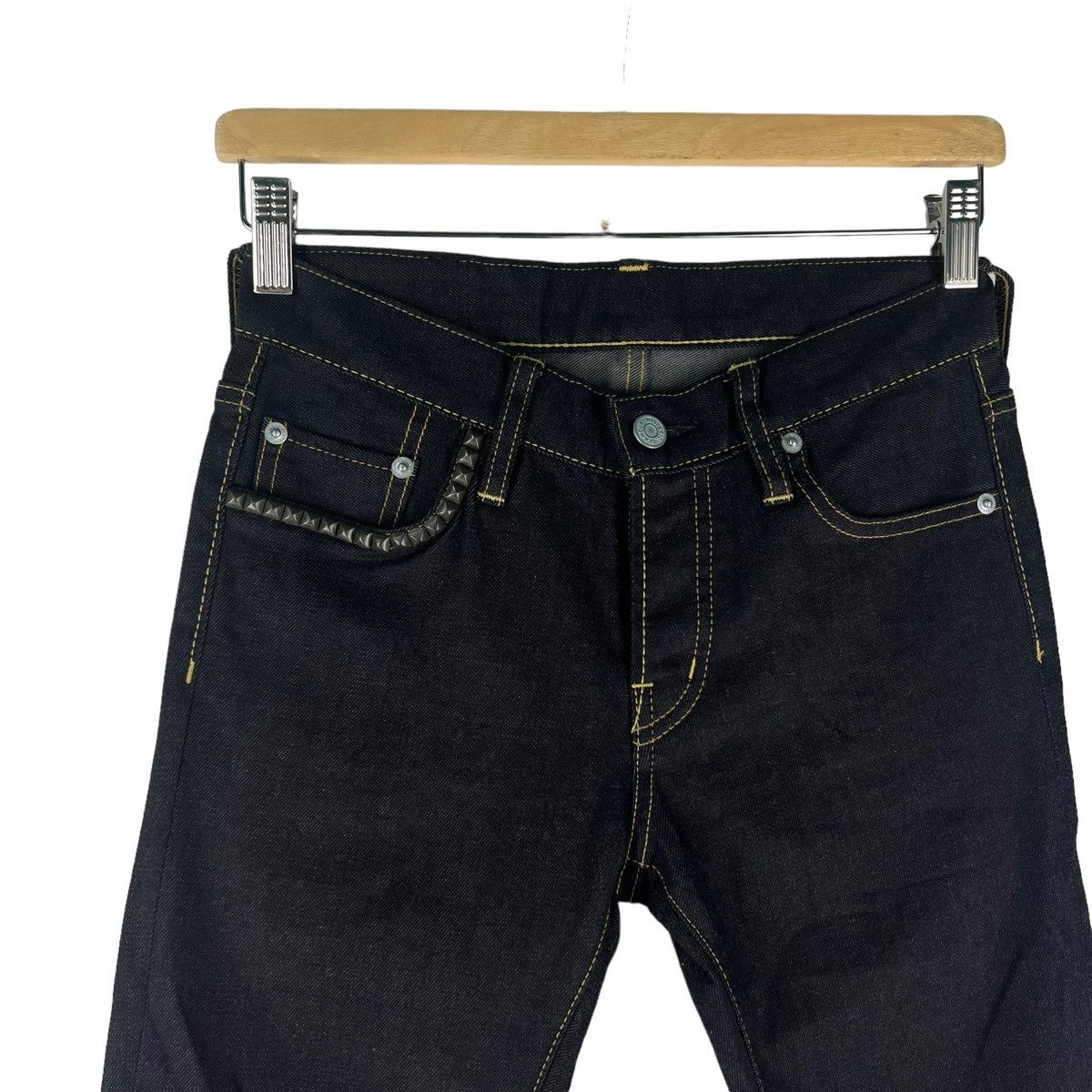 Hysteric Glamour 🔥Skinny Cut Denim Hysteric Glamour Spike Pocket Punk Design Size US 28 / EU 44 - 3 Thumbnail