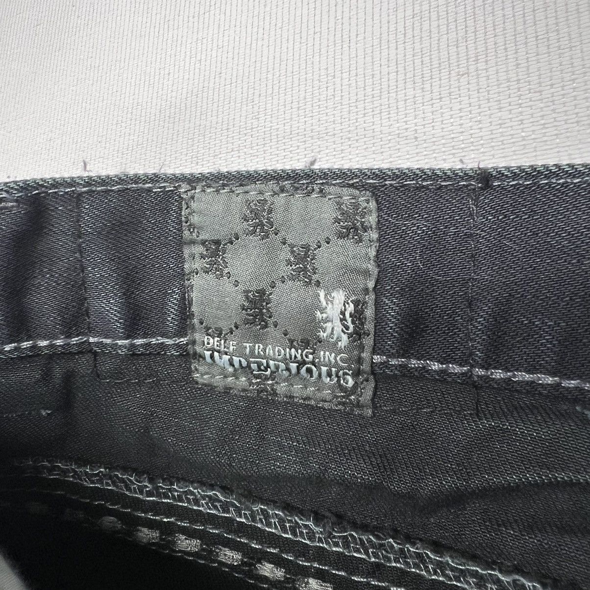 Imperious × Vintage Imperious Delf Jeans Black Denim Stitch Cross Pocket Y2K Size US 38 / EU 54 - 11 Thumbnail