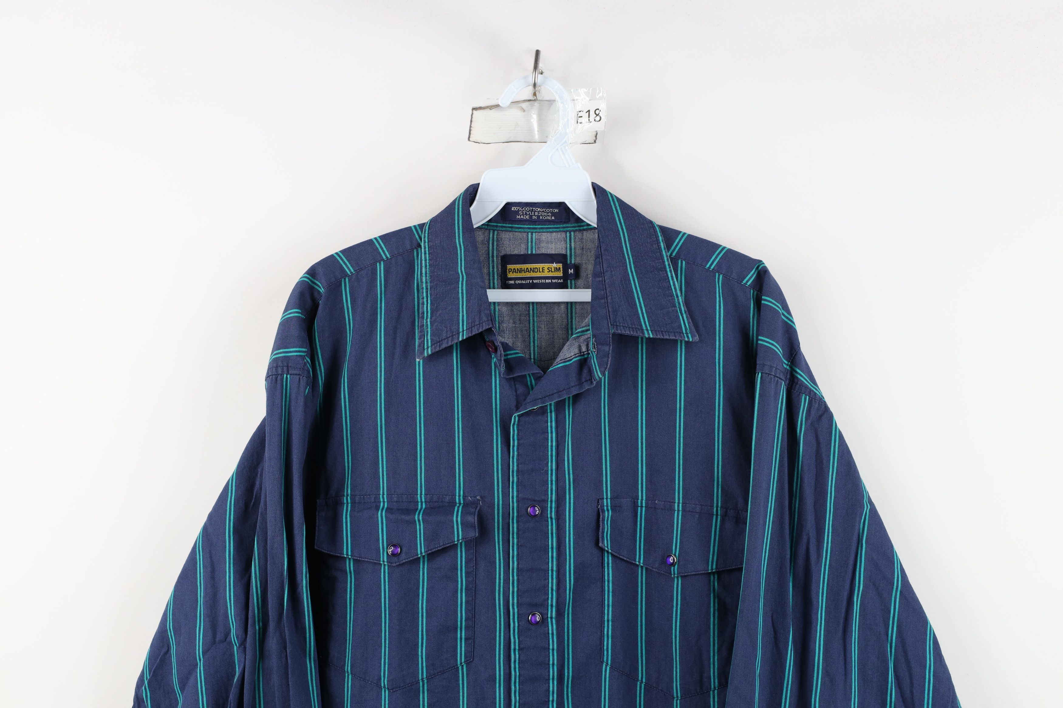 Vintage Vintage 90s Streetwear Striped Western Cowboy Button Shirt Size US M / EU 48-50 / 2 - 2 Thumbnail