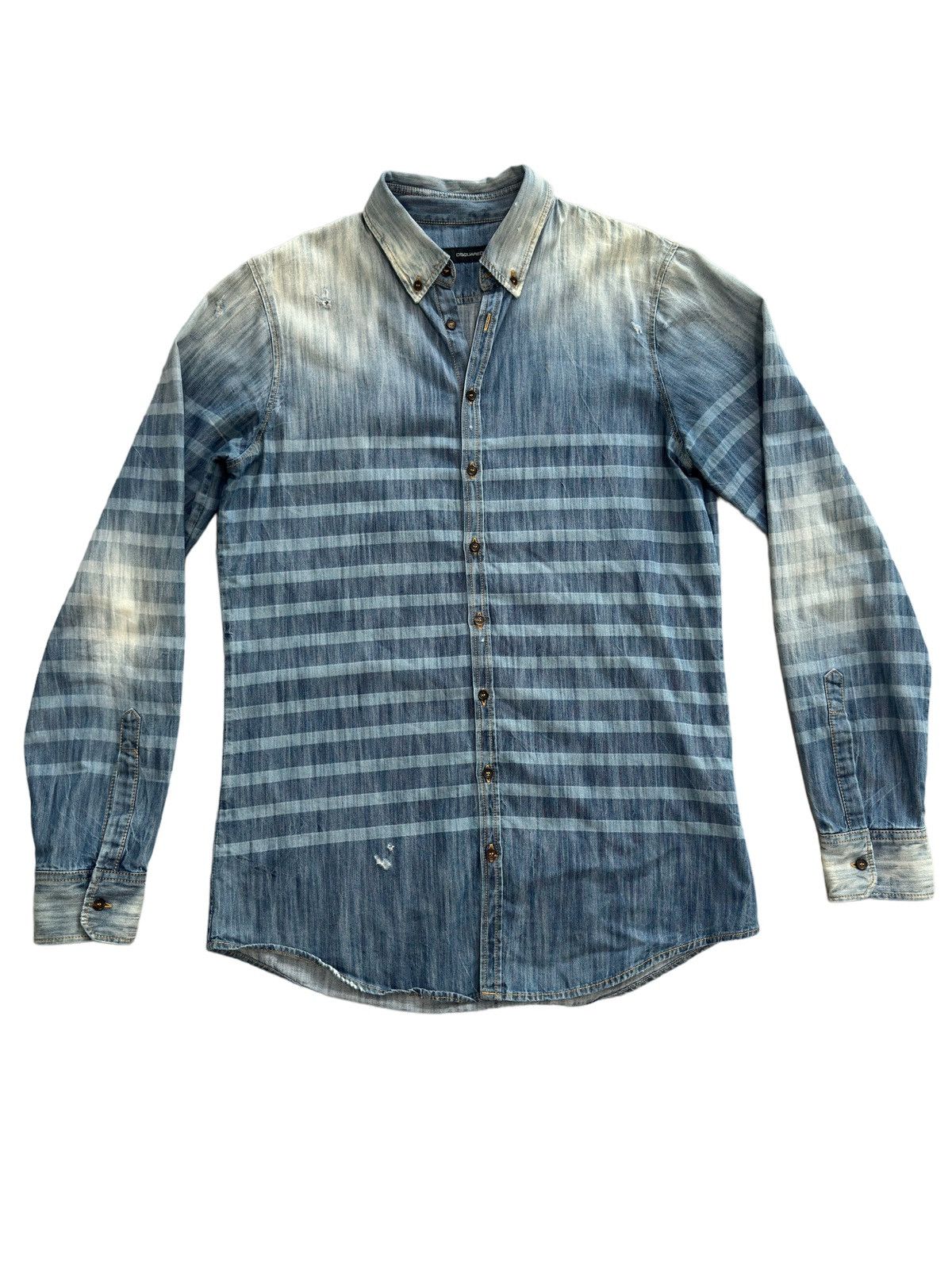 Dsquared2 Dsquared2 Denim Striped Faded Longsleeve Size US M / EU 48-50 / 2 - 1 Thumbnail