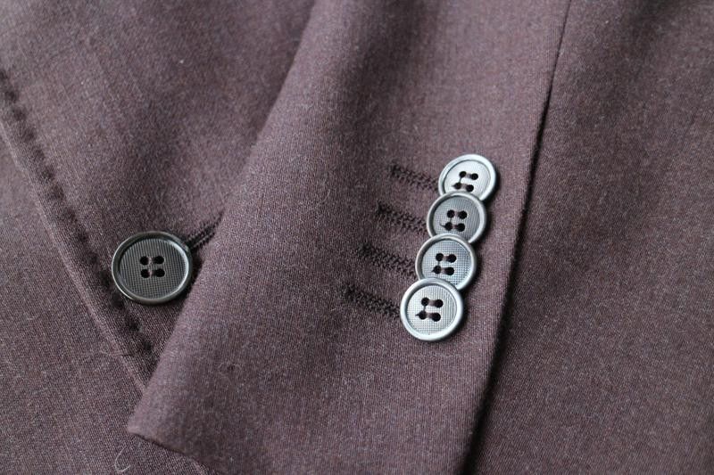 Paoloni Paoloni Burgundy Blazer w/ Elbow Patches Size 52 Size 52S - 6 Thumbnail