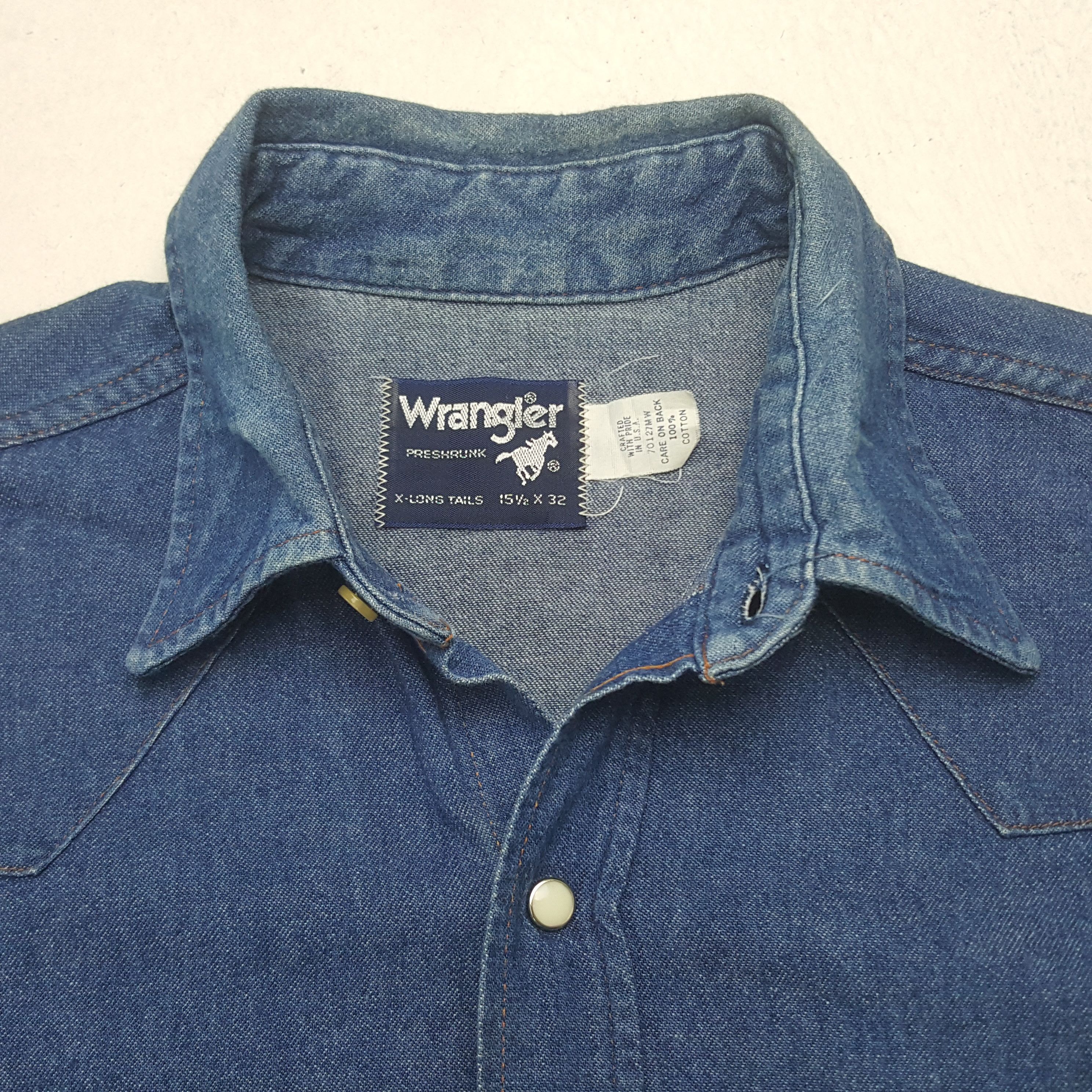 Wrangler Vintage Wrangler Western Pearl Snap Button Up Shirt Size US M / EU 48-50 / 2 - 4 Thumbnail