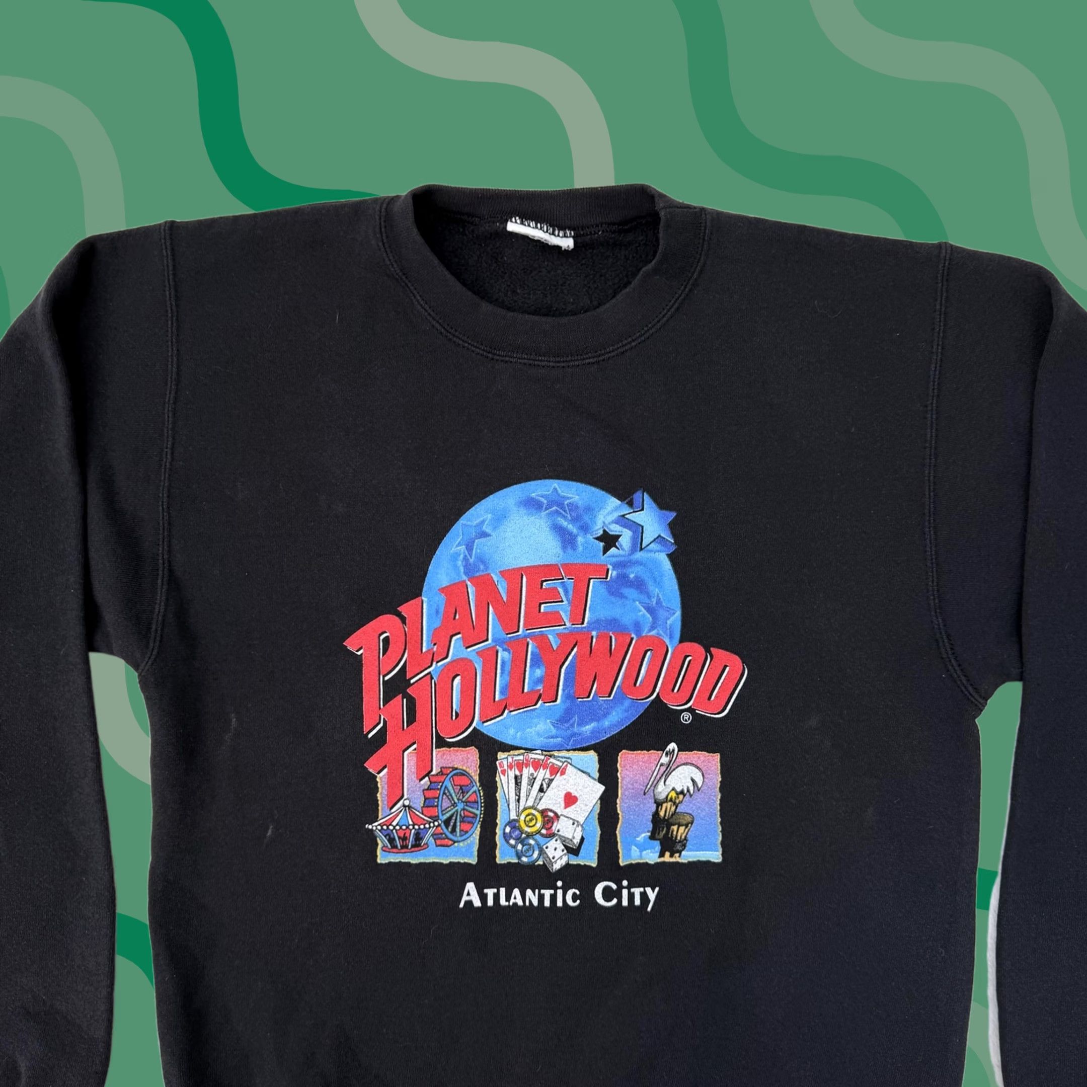 Planet Hollywood Planet Hollywood Sweatshirt Mens Small Black Atlantic City Graphic Pullover Size US S / EU 44-46 / 1 - 1 Thumbnail
