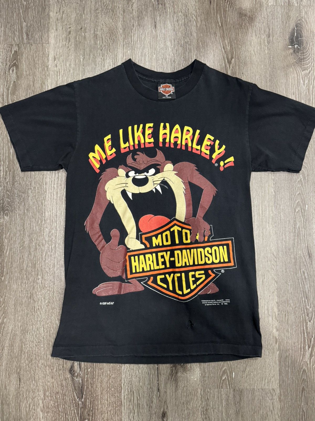 VTG 1992 Tazmanian Devil Harley Davidson Shirt Size Medium