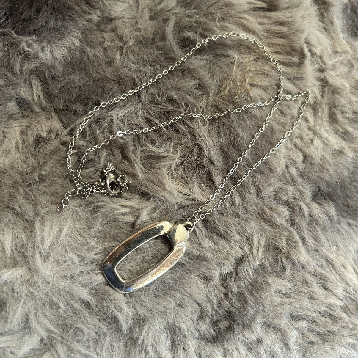 Handmade Handcrafted vintage silver pendant on chain necklace Size ONE SIZE - 7 Thumbnail
