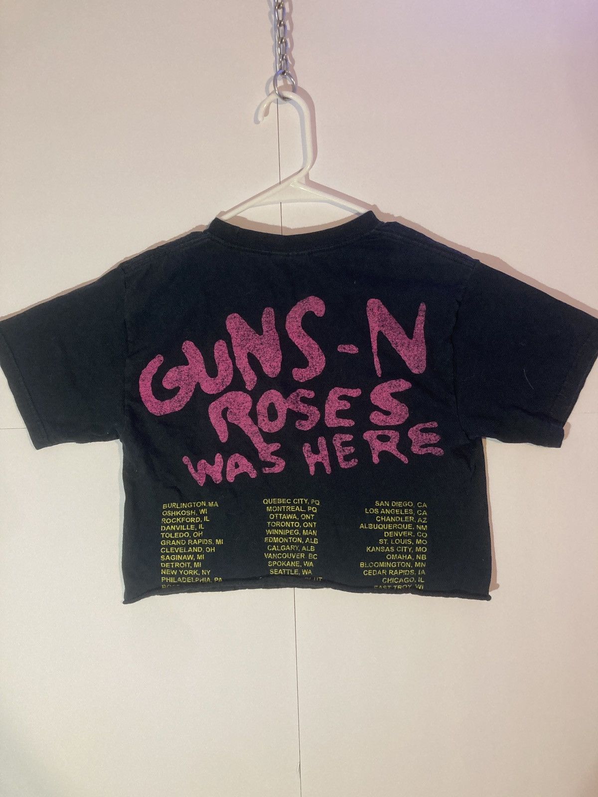 Band Tees × Vintage Vintage Guns And Roses Was Here Crop Top Size S / US 4 / IT 40 - 2 Thumbnail