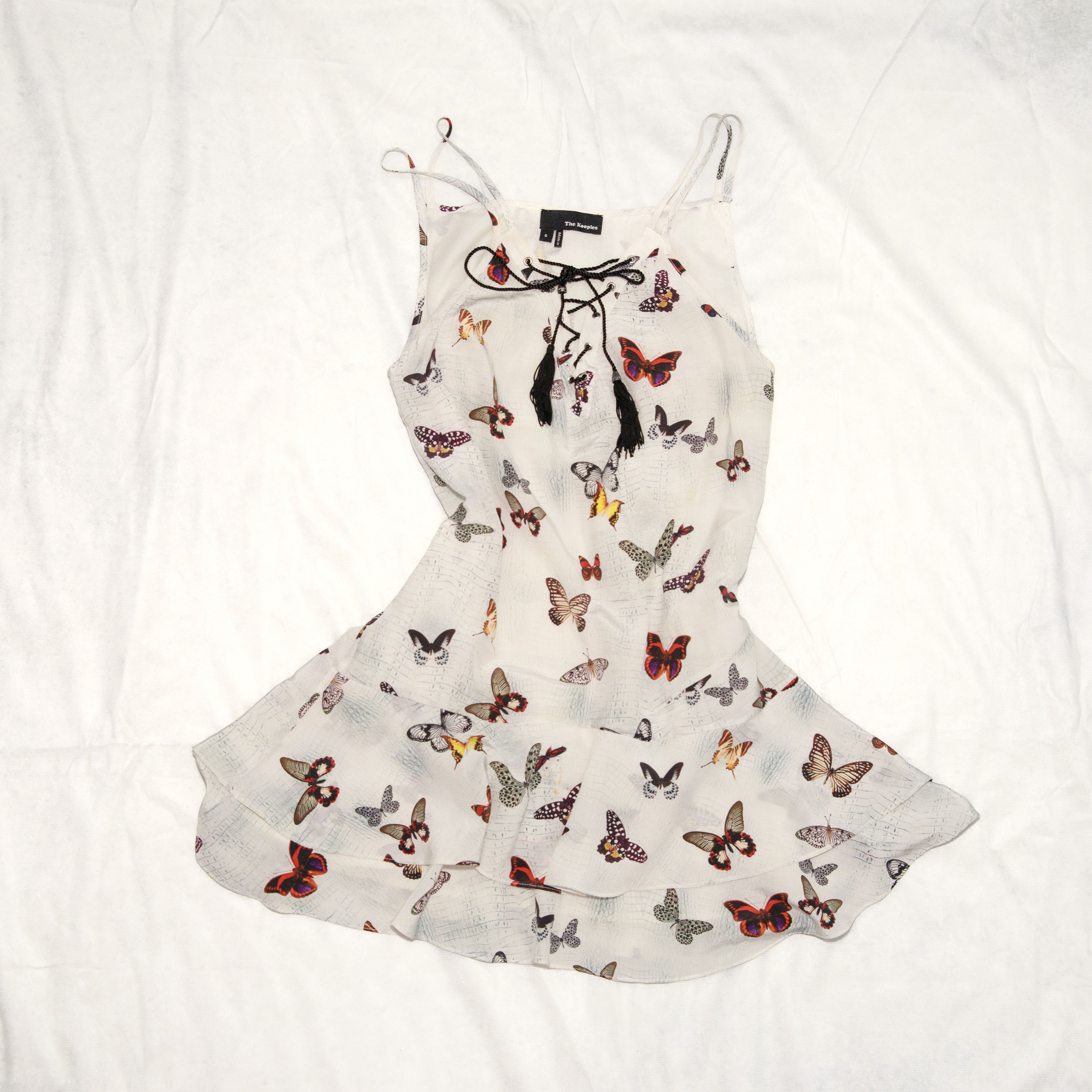 The Kooples The Kooples Butterfly Silk Mini Dress White Size S / US 4 / IT 40 - 5 Thumbnail