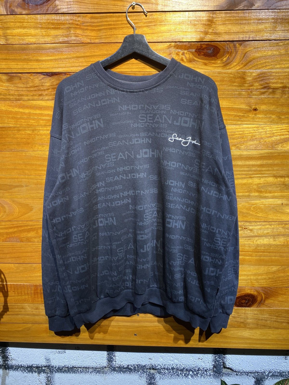 Sean John Vintage Sean John Sweatshirt Black Crewneck Made in Korea Size US XXL / EU 58 / 5 - 3 Thumbnail