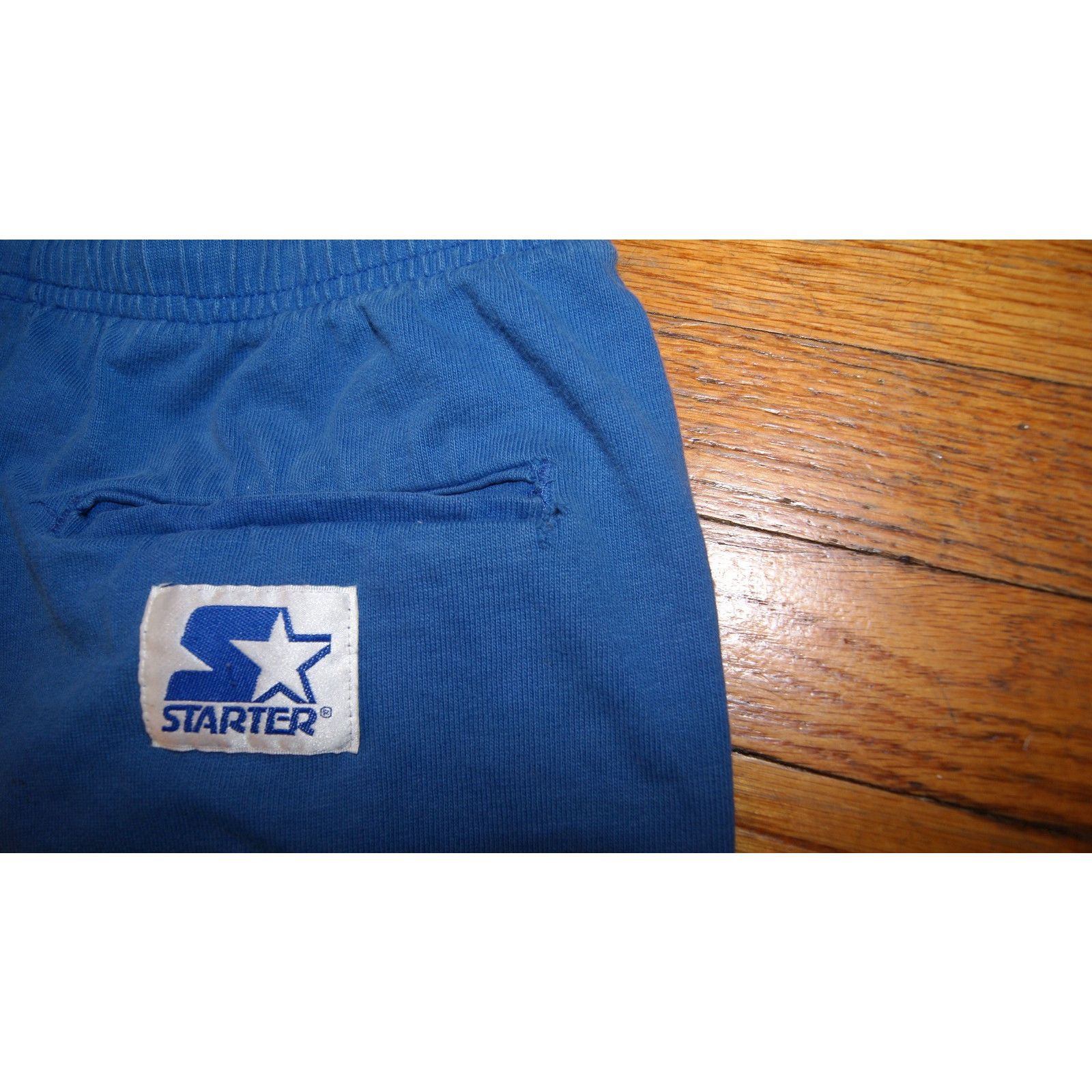 Starter VTG STARTER Blue Small Sweat Shorts USA Made Drawstring RARE Size US 30 / EU 46 - 7 Thumbnail