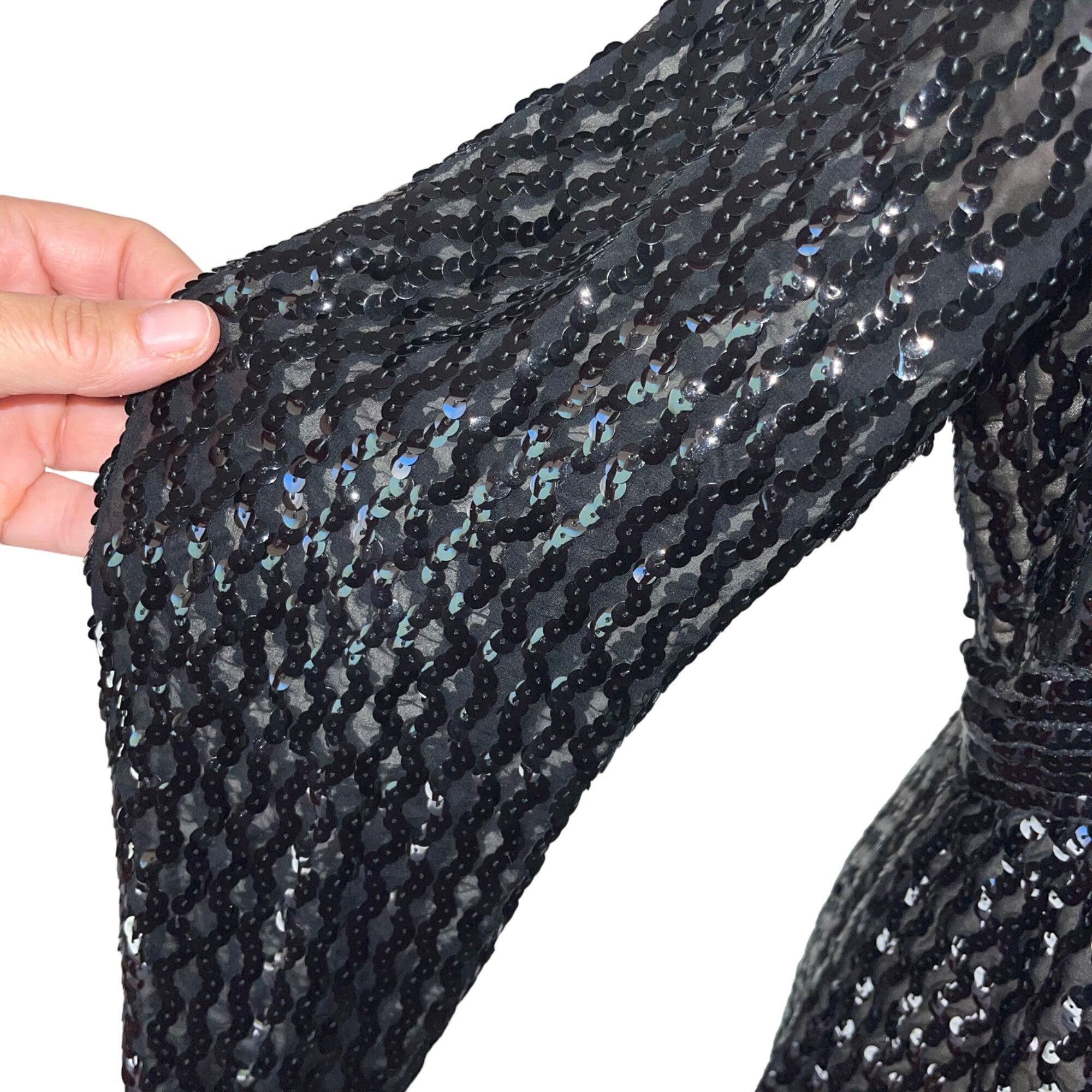 Vintage Vintage Womens Dress Black Size S Sequin Maxi Size S / US 4 / IT 40 - 5 Thumbnail