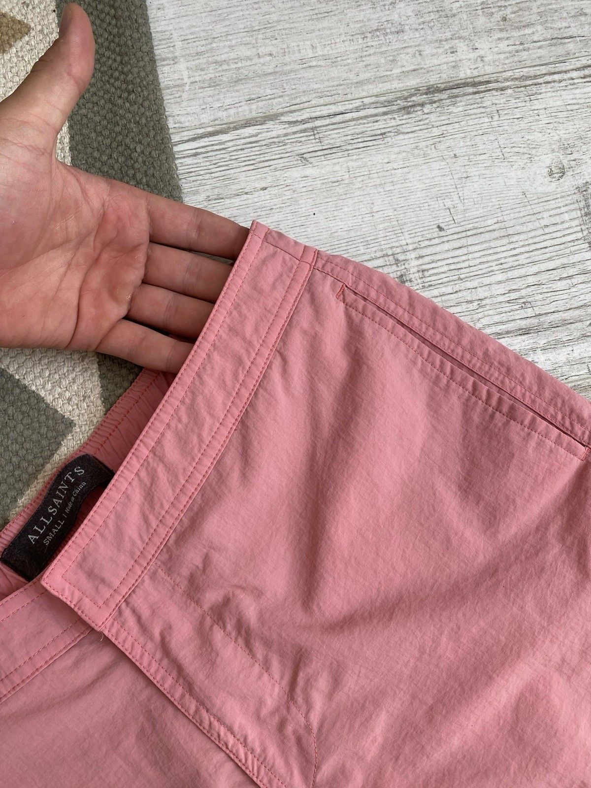 Allsaints Allsaints Mens Nylon Pink Beach Casual Shorts Size S Size US 30 / EU 46 - 6 Thumbnail