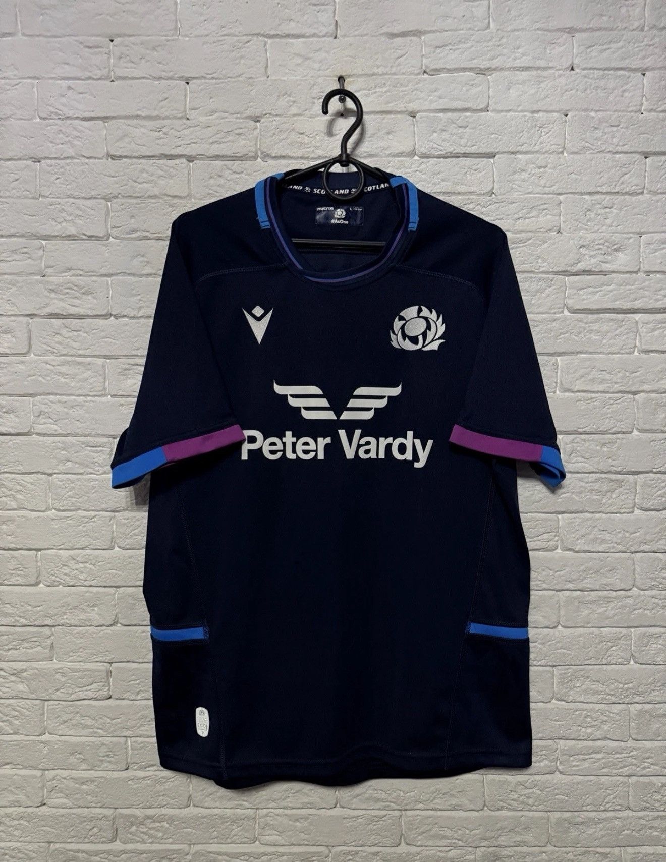 Macron Macron Scotland National Rugby Jersey Team T-shirt Sz L Size US L / EU 52-54 / 3 - 1 Thumbnail