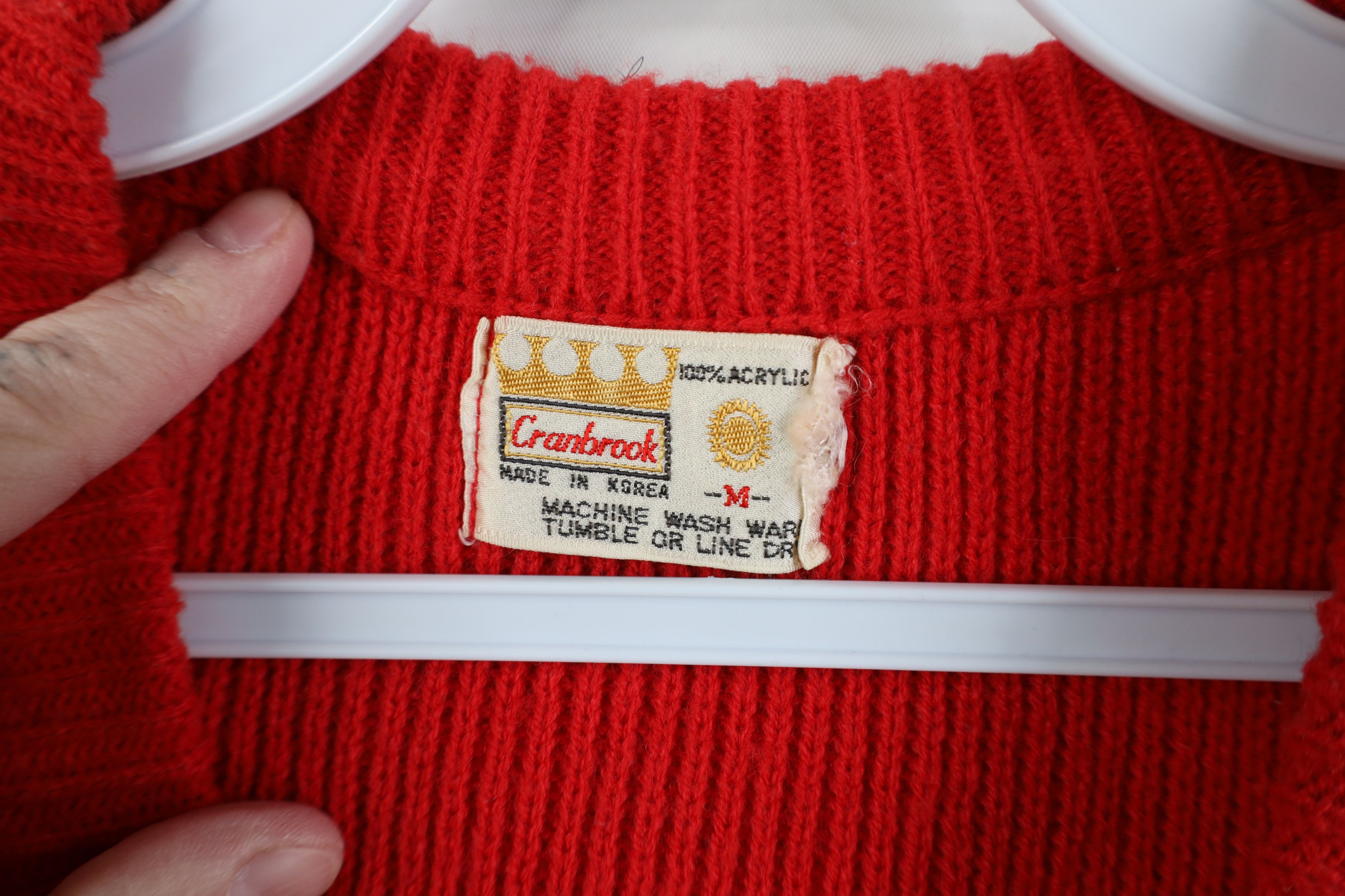 Vintage Vintage 60s 70s Streetwear Cable Knit Sweater Vest Red Size US M / EU 48-50 / 2 - 4 Thumbnail