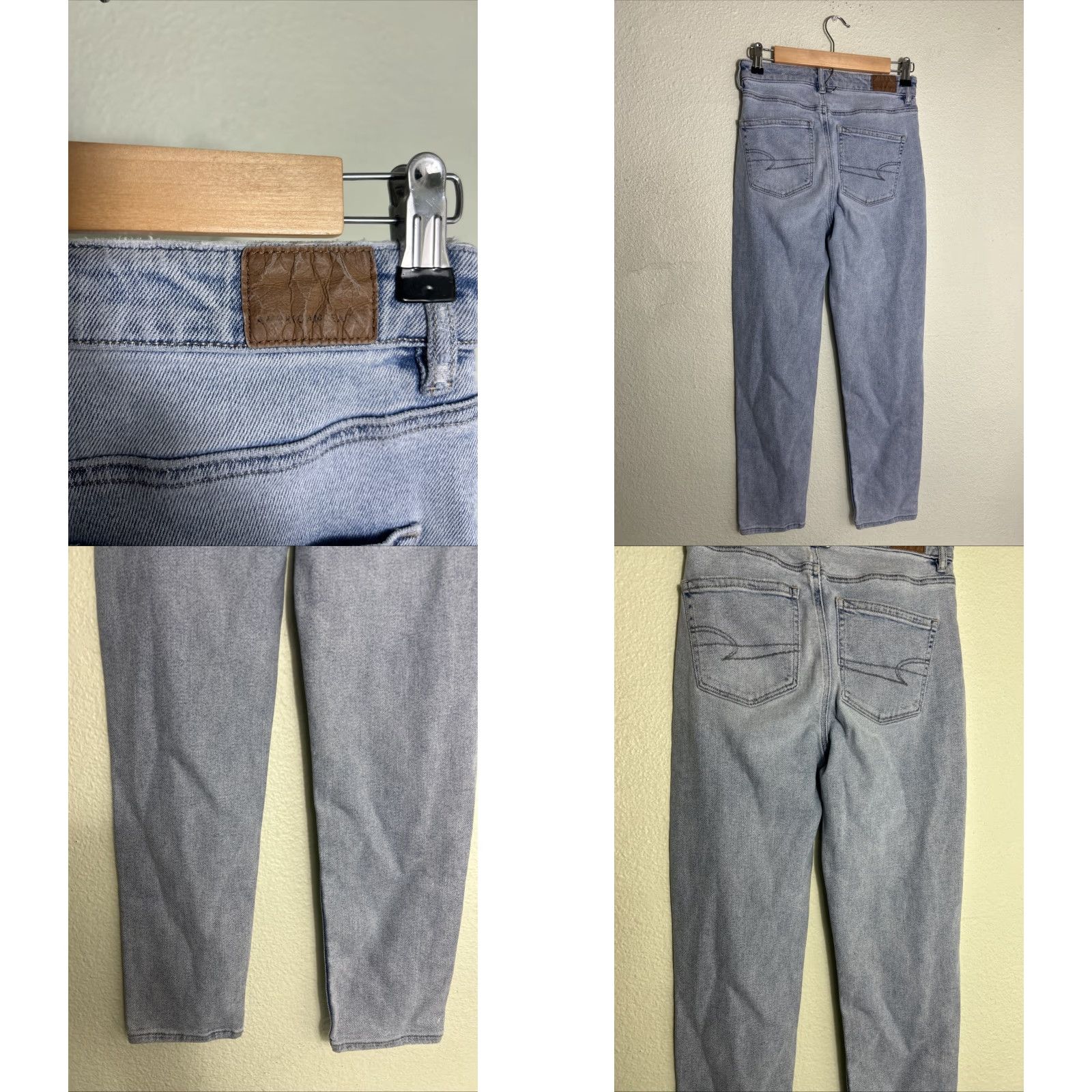 American Eagle Outfitters VINTAGE American Eagle mom straight jean Size 2 Light Wash 26x28 Size 42" / US 20 - 8 Thumbnail