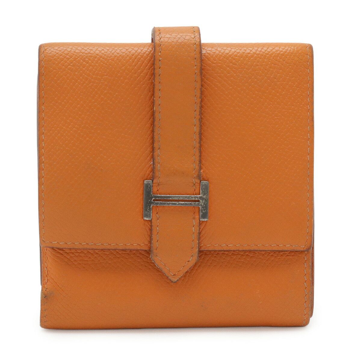 Hermes Hermès Béarn Recto-Verso Epsom Compact Wallet Leather Short Wallet Stamp J (2006) DUTY FREE for USA