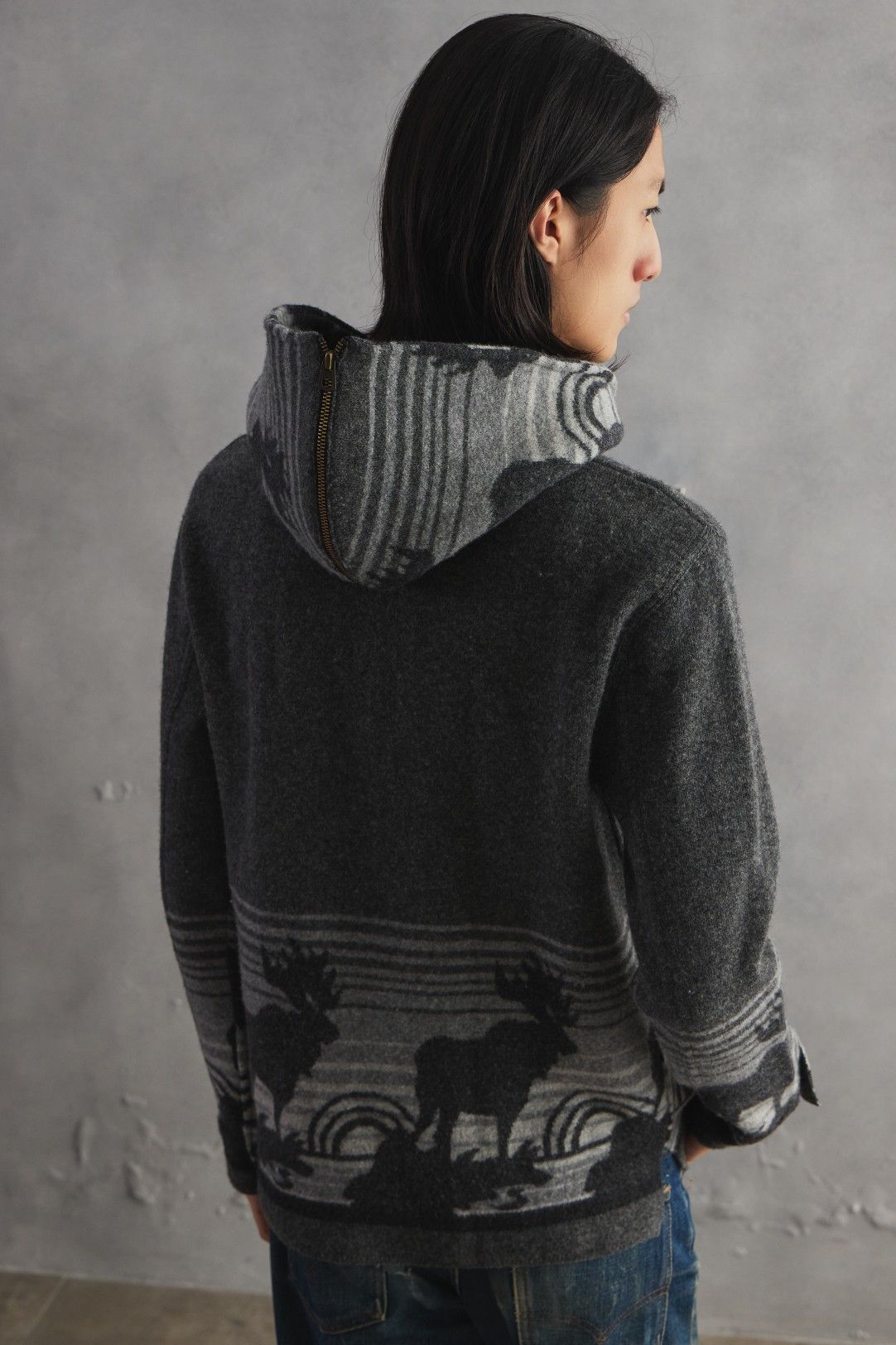 RRL Ralph Lauren RRL Ralph Lauren Zip-Neck Wool Blend Knit with Deer Motif Size US S / EU 44-46 / 1 - 3 Thumbnail