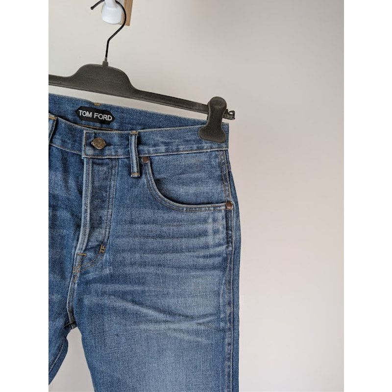 Tom Ford o1rshd1 Selvedge Tapered Denim Jeans in Blue Size US 30 / EU 46 - 5 Thumbnail