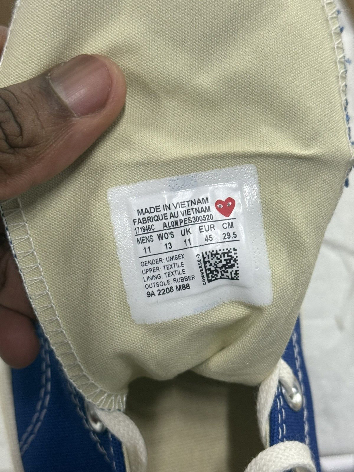 CDG by Comme des Garcons CDG Chuck Taylor Allstar Blue Heart High - Blue Size US 11 / EU 44 - 8 Thumbnail