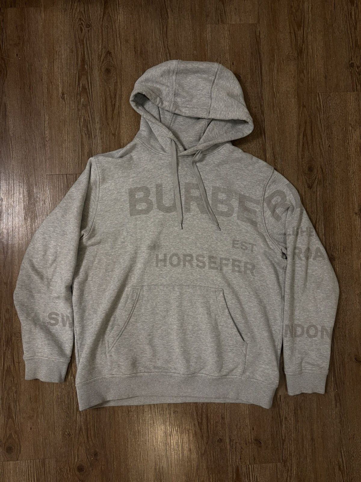 Burberry Burberry Horseferry Logo Hoodie Pale Grey Melange Size US L / EU 52-54 / 3 - 2 Thumbnail