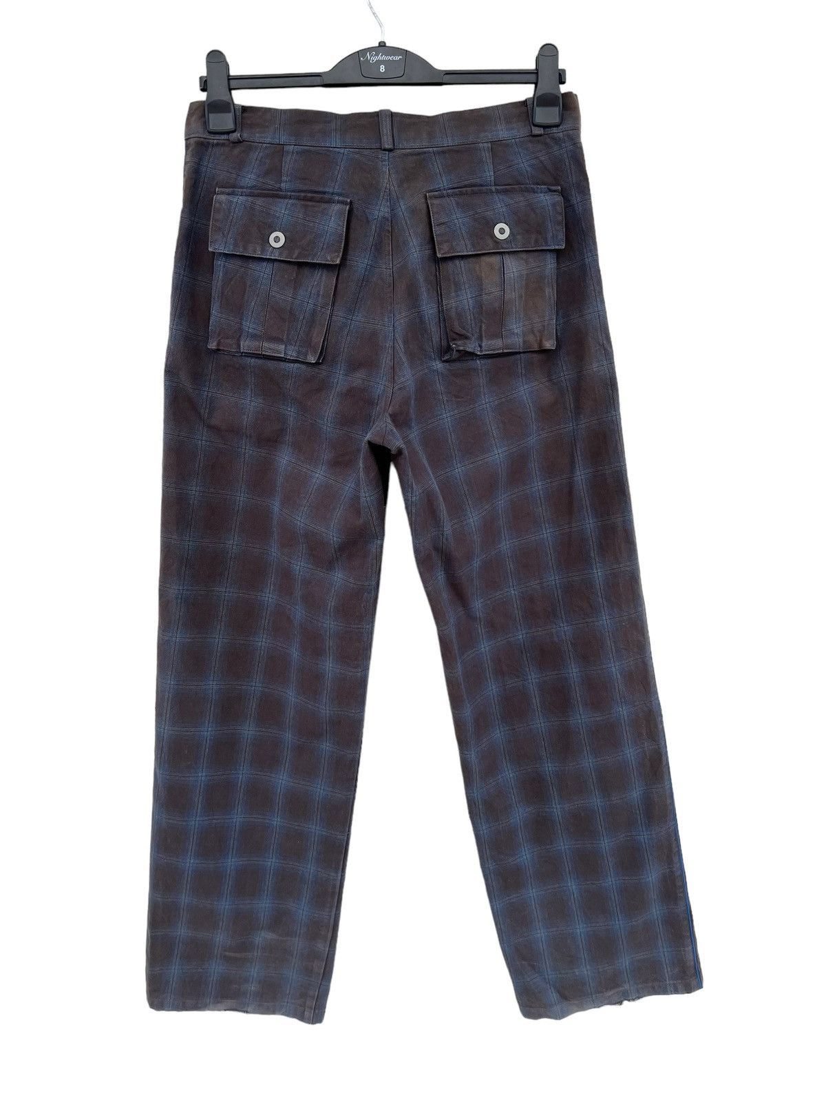 Vintage SAMPLE DESIGN WORKS Japan Shadow Plaid Cargo Trouser Pant Size US 32 / EU 48 - 14 Thumbnail