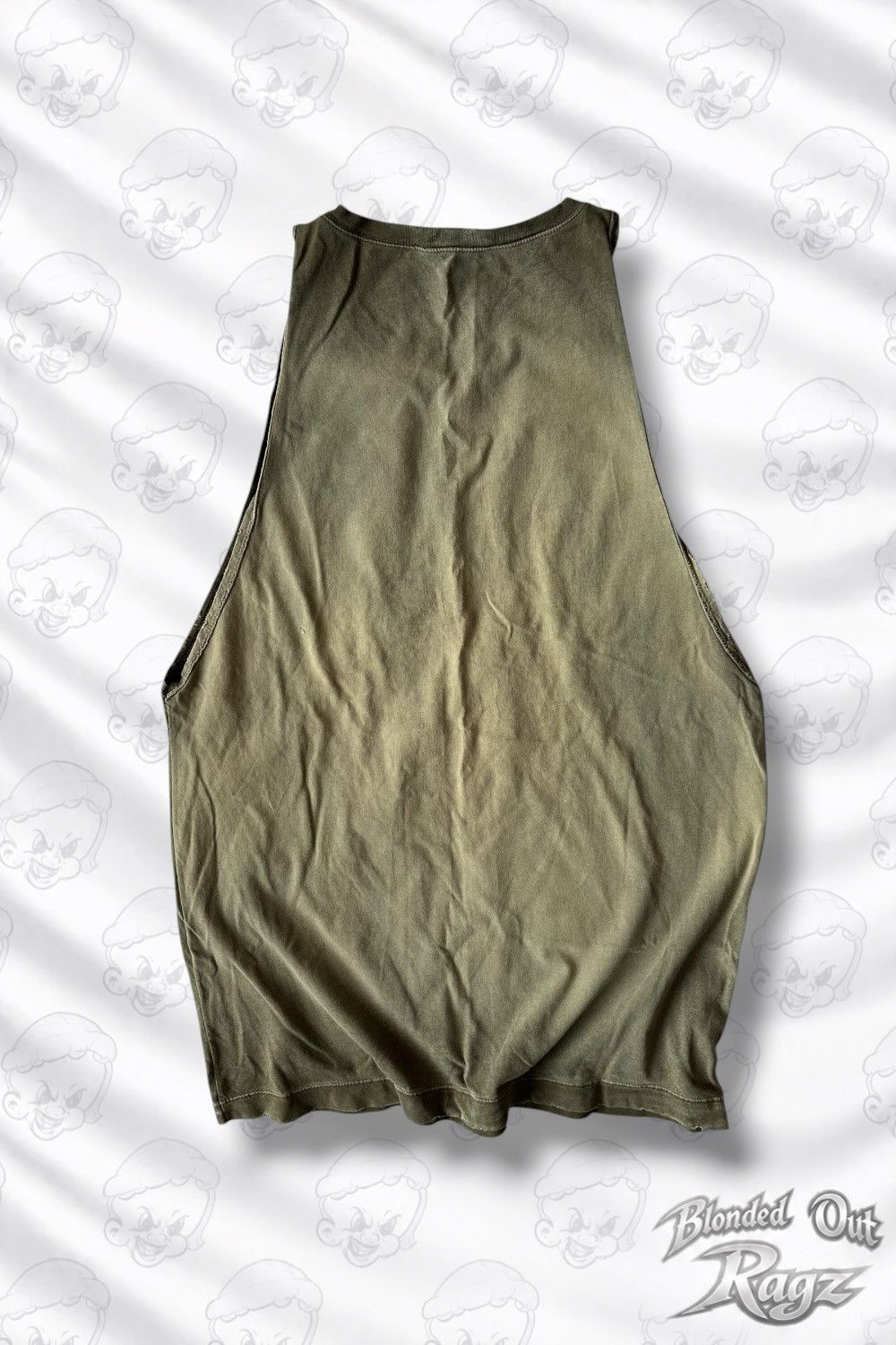 Pierre Balmain Pierre Balmain Washed Khaki Sleeveless Tank Top Avant Garde Size US M / EU 48-50 / 2 - 2 Thumbnail