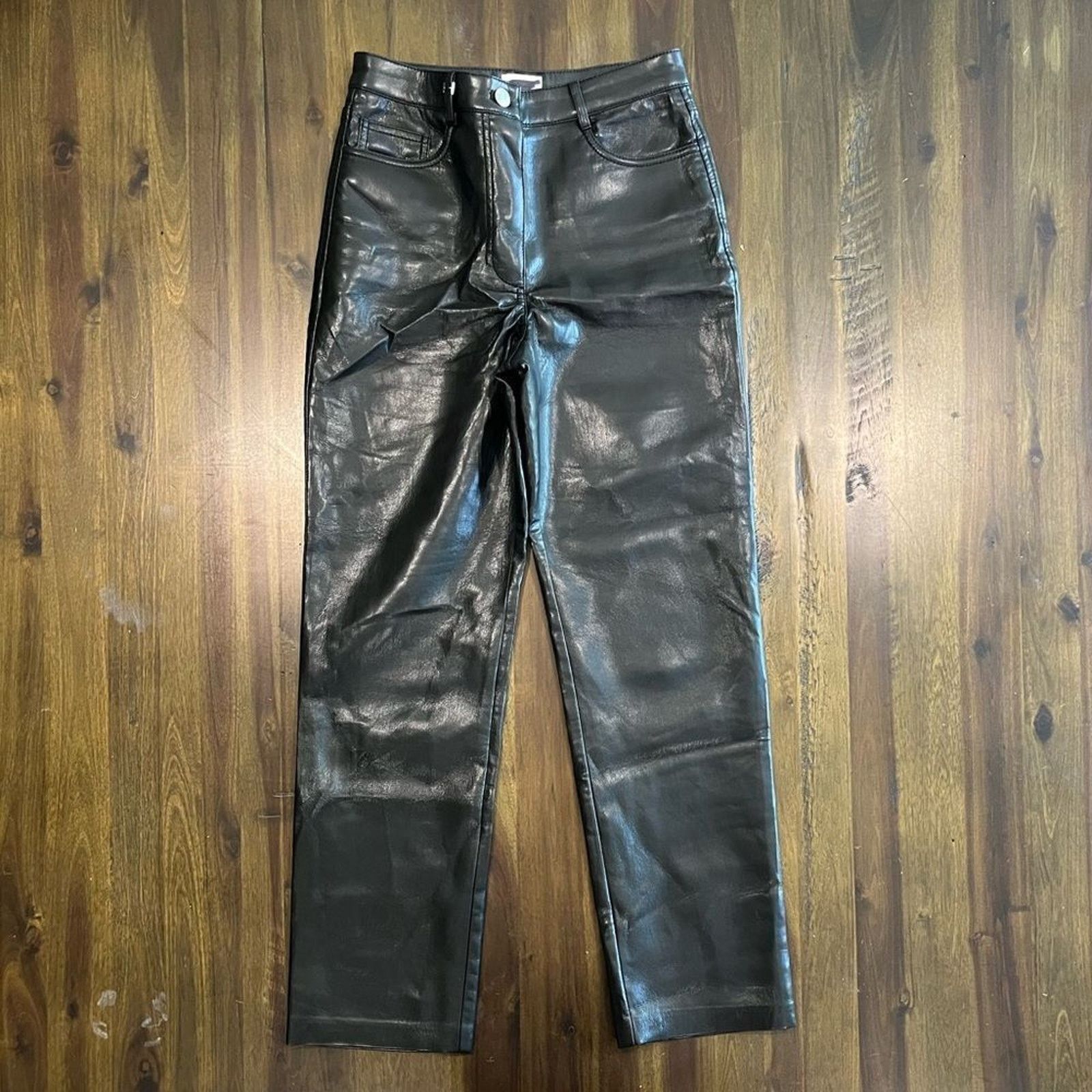 Vintage Wilfred Aritzia The Melina Vegan Leather Cropped Pants Sz 2 Size 26" / US 2 / IT 38 - 1 Thumbnail