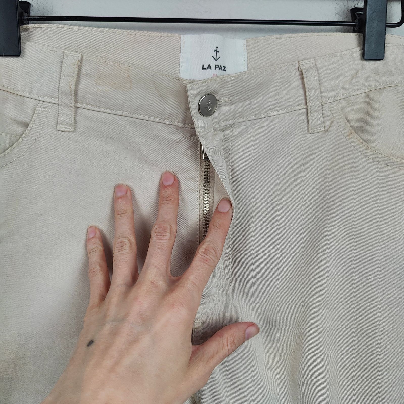 La Paz La Paz Chino Pants Mens XL Beige Cotton Stretch Lightweight Size US 36 / EU 52 - 3 Thumbnail
