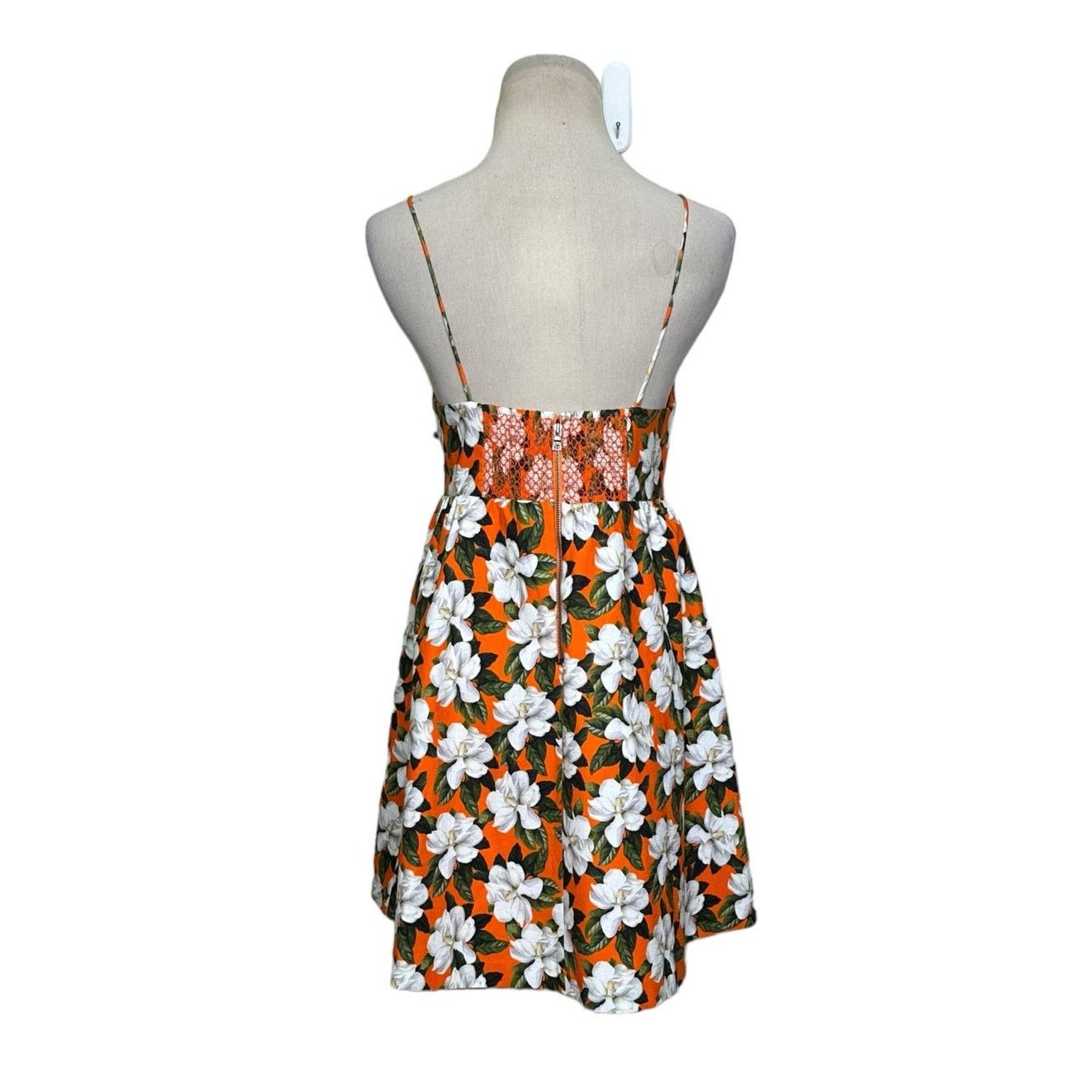 Alice + Olivia Alice + Olivia orange white floral mini dress size 2 Size XS / US 0-2 / IT 36-38 - 2 Thumbnail