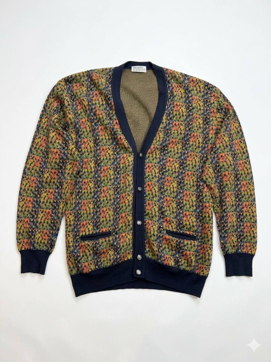 Vintage Vintage Dalmine Uomo Italy Knit Cardigan XL Coogi Style Size US XL / EU 56 / 4 - 1 Thumbnail