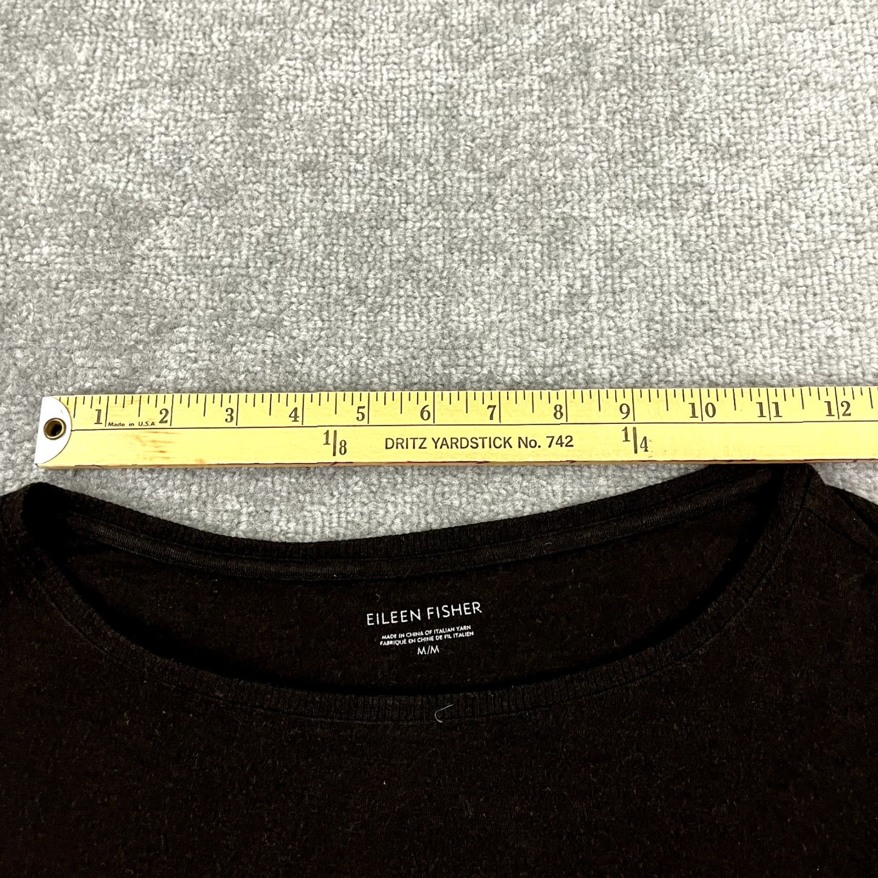 Eileen Fisher EILEEN FISHER Top Womens Medium Brown Wool Italian Yarn Tunic Sweater Round Neck Shirt Size M / US 6-8 / IT 42-44 - 6 Thumbnail