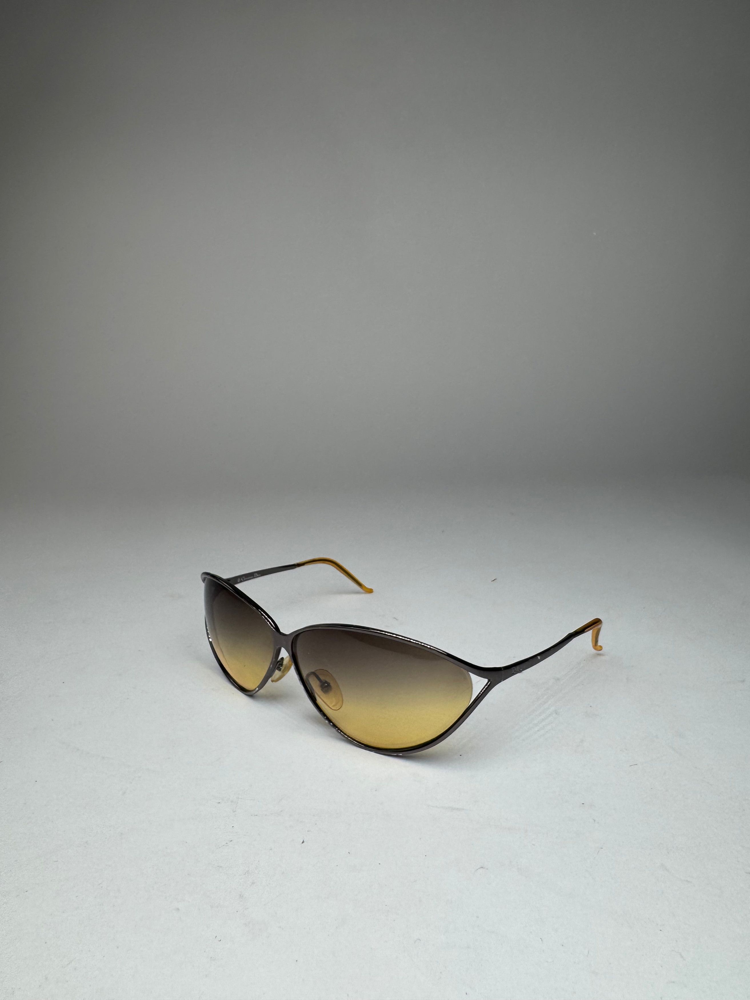 Dior Vintage Metal sunglasses yellow Silver Size ONE SIZE - 1 Thumbnail