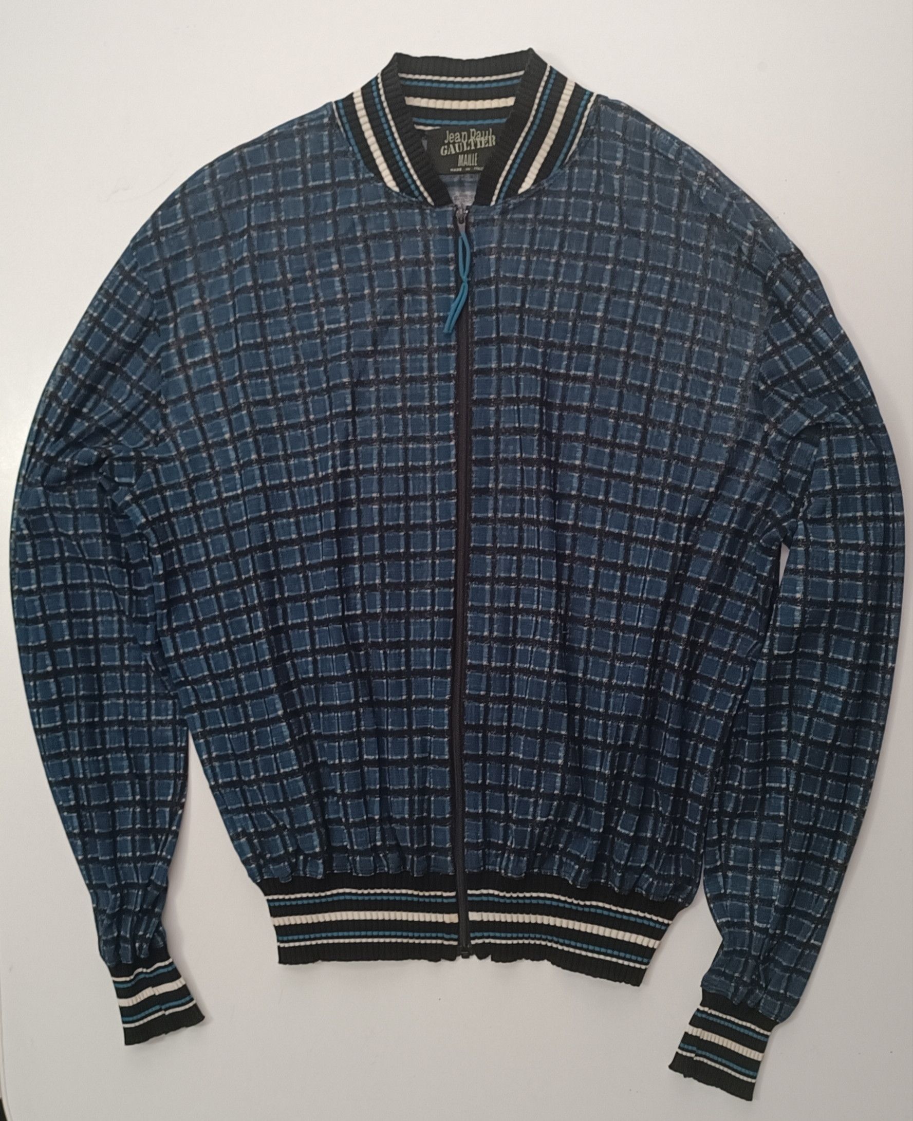 Jean Paul Gaultier SS1999 - Light jacket in nylon mesh with a checkered print Size US S / EU 44-46 / 1 - 9 Thumbnail