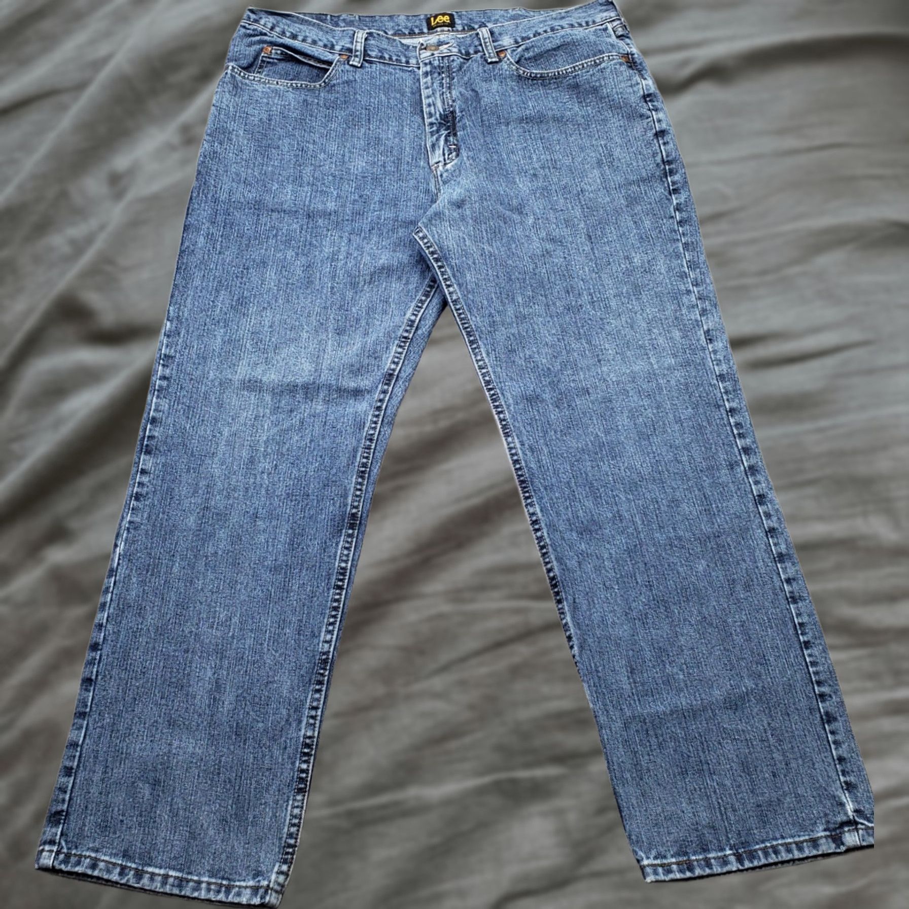 Lee Lee Jeans Mens 38x30 Blue Denim Relaxed Fit Straight Leg 2055526 Size US 38 / EU 54 - 1 Thumbnail