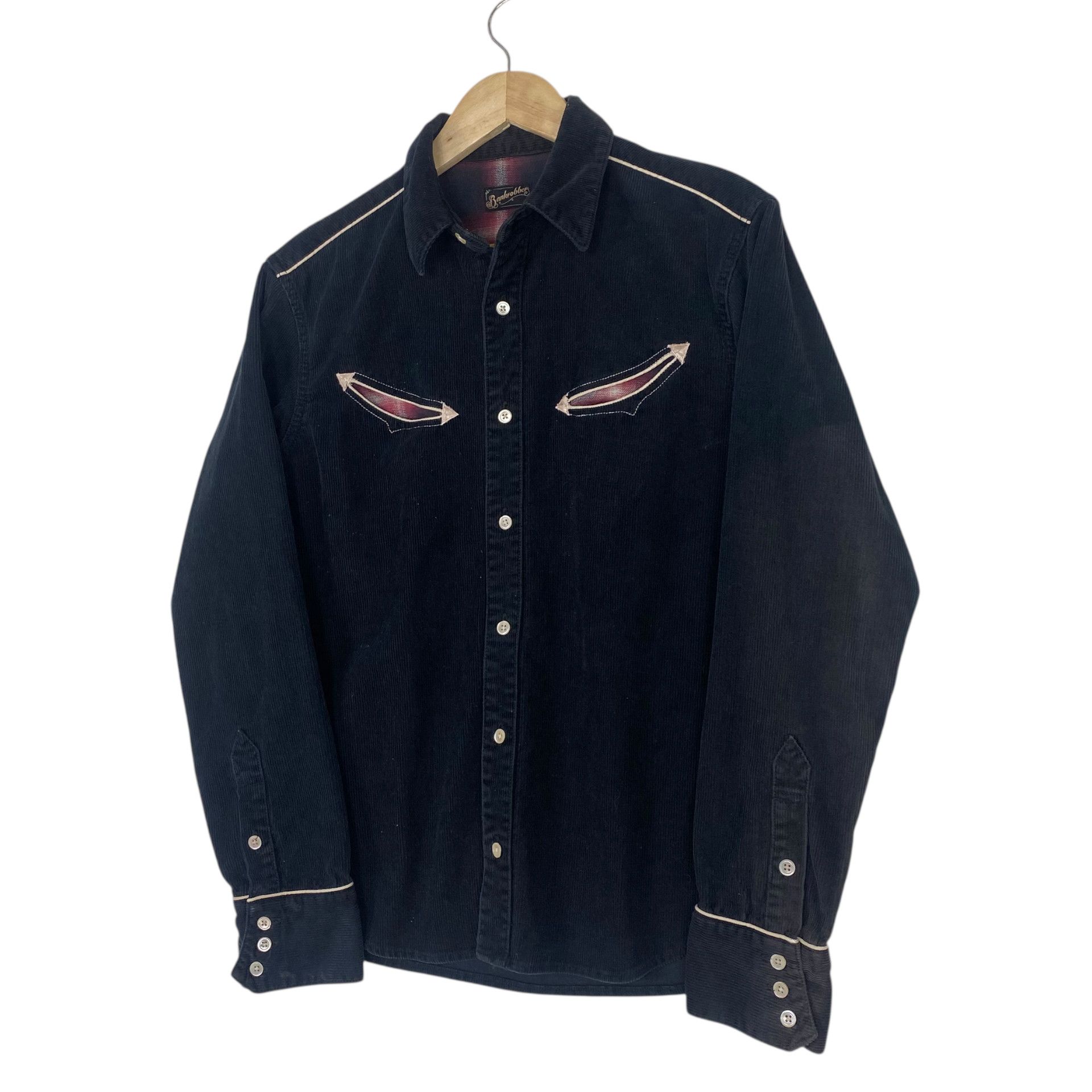 Japanese Brand 💥BANKROBBER JAPAN CORDUROY WESTERN SHIRT Size US M / EU 48-50 / 2 - 2 Thumbnail